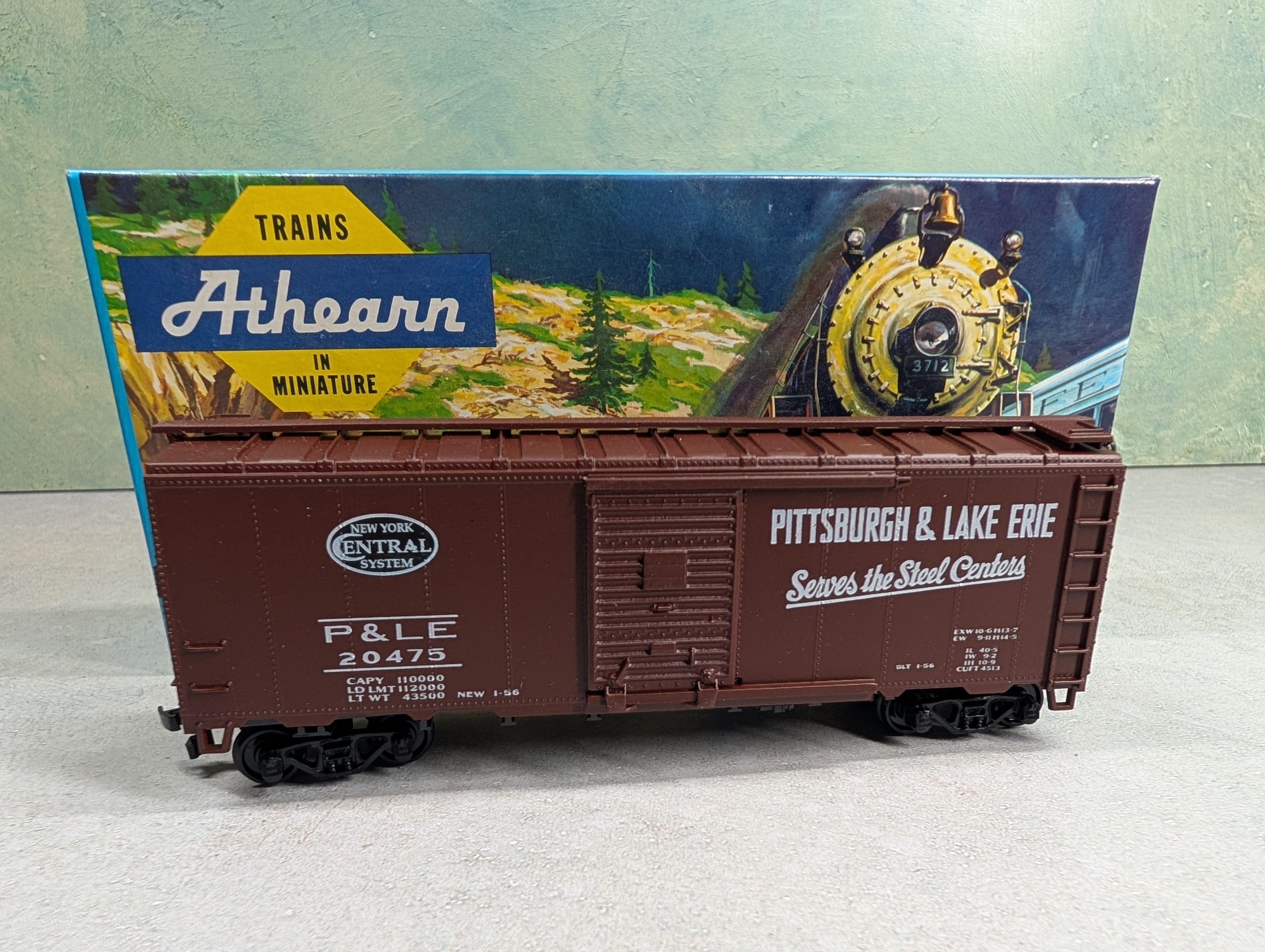 USED Athearn HO Scale 40' Box Car Pittsburgh & Lake Erie P&LE #20475 Bev-Bel