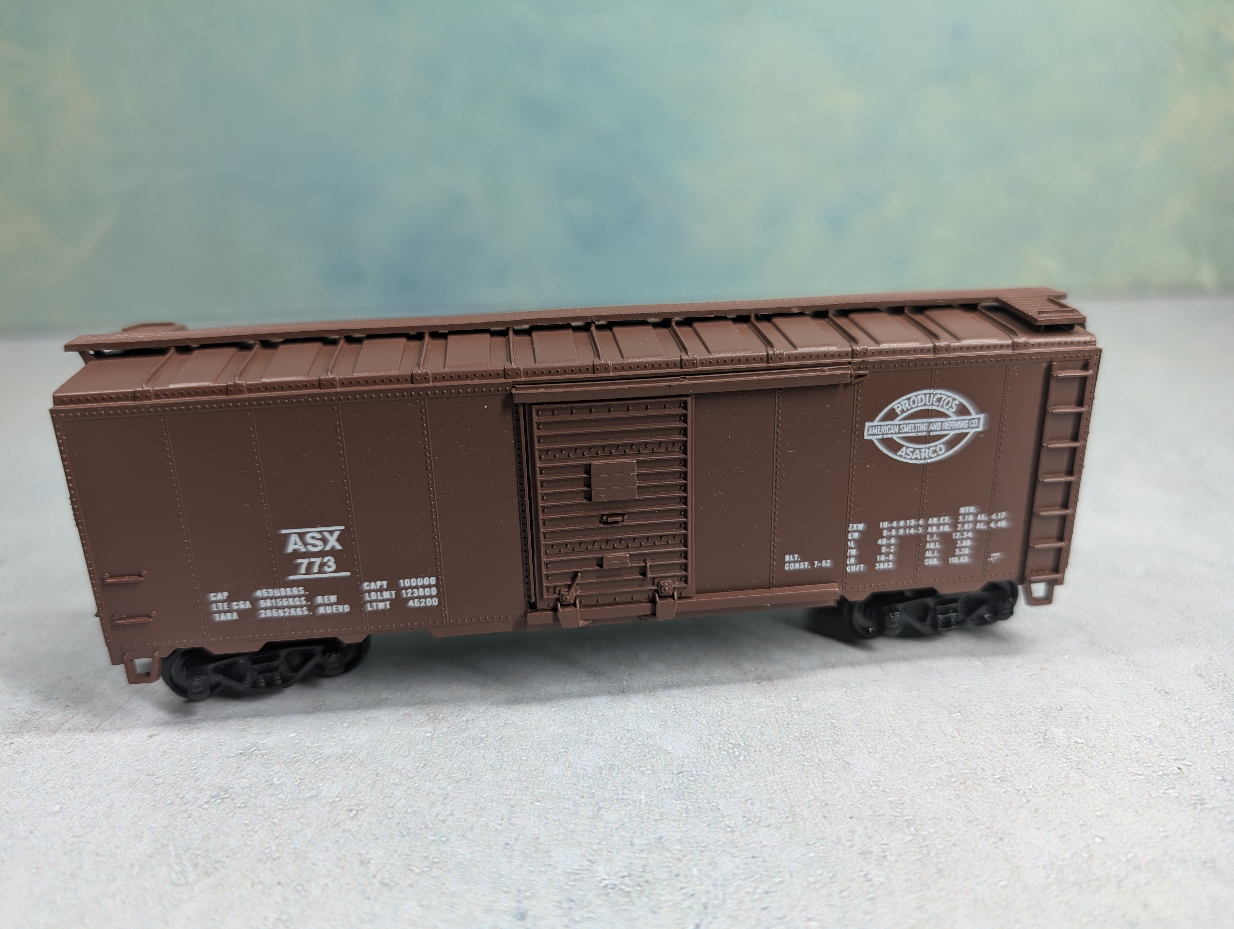 USED Athearn HO Scale 40' Box Car American Smelting ASX #773 Bev-Bel