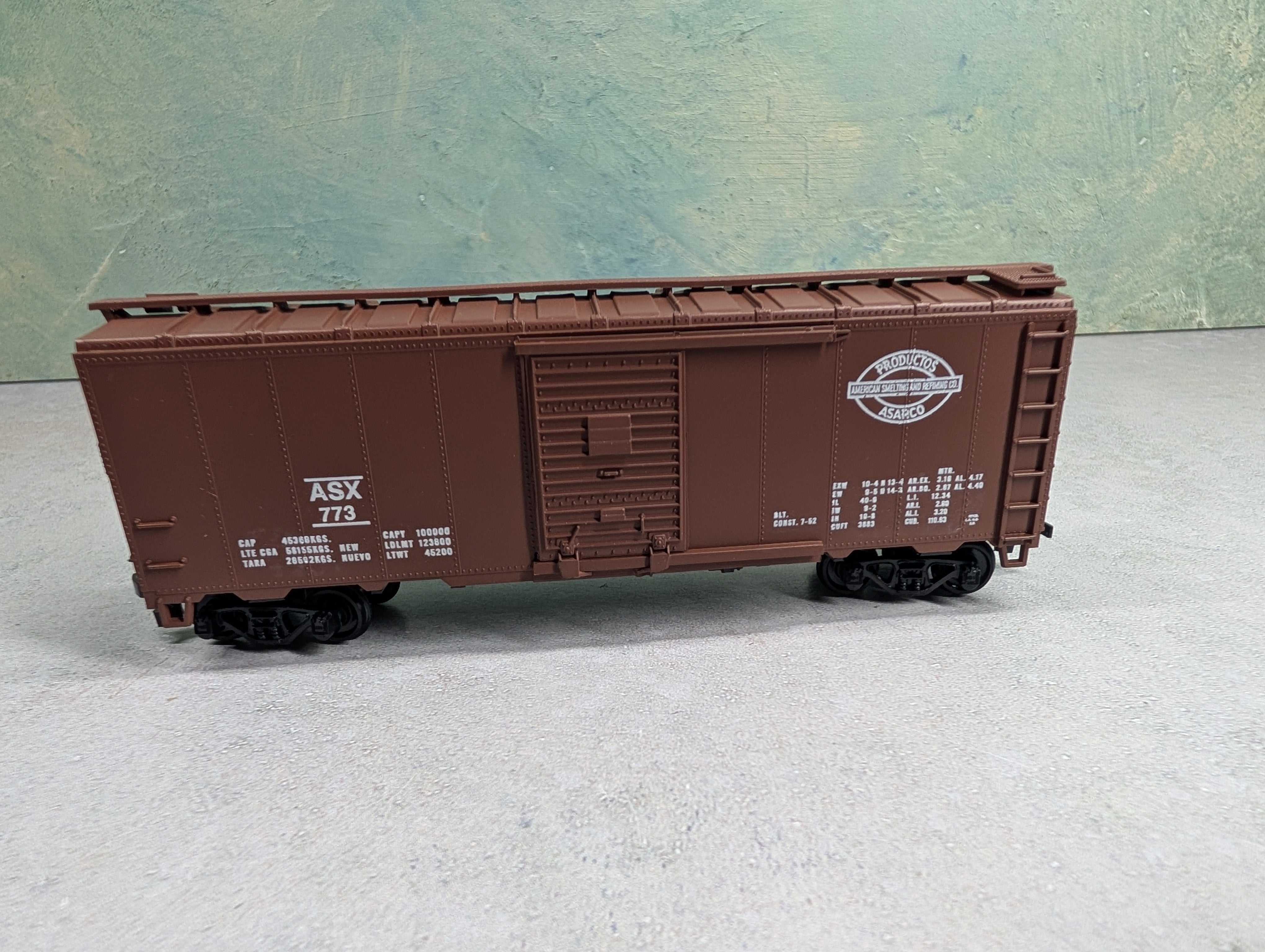 USED Athearn HO Scale 40' Box Car American Smelting ASX #773 Bev-Bel