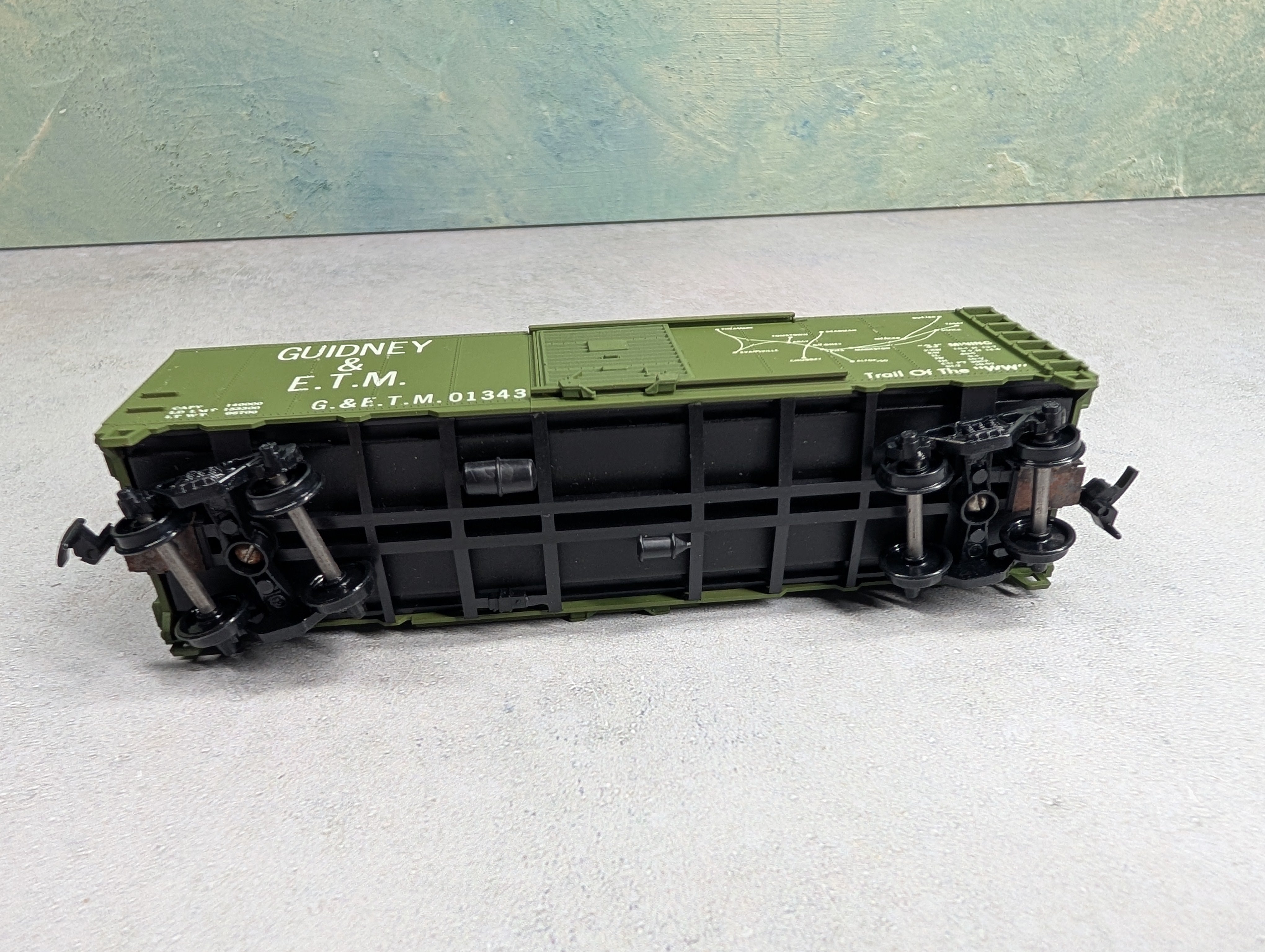 USED Athearn HO Scale 40' Box Car Guidney & ETM G&ETM #01343 Custom