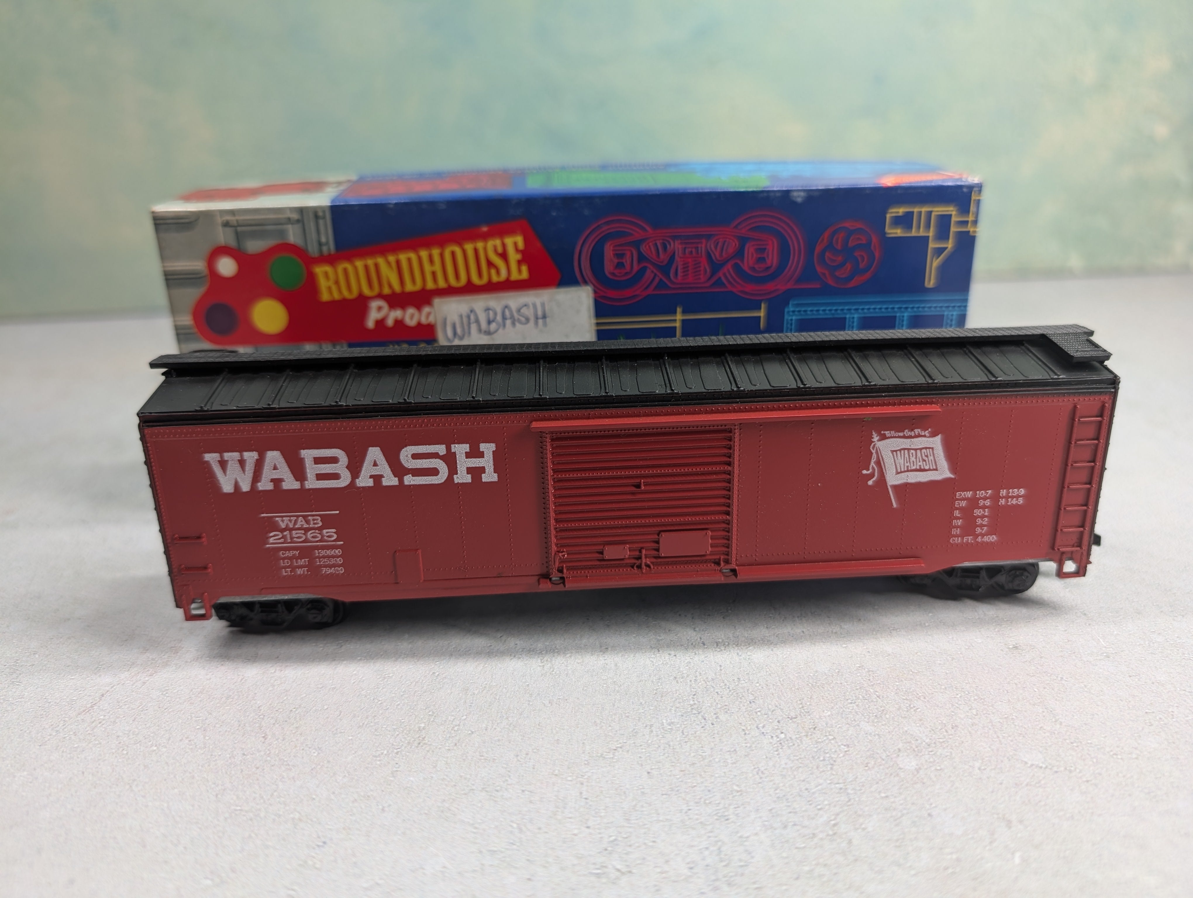 USED Roundhouse HO Scale 50' SD Box Car Wabash WAB #21565