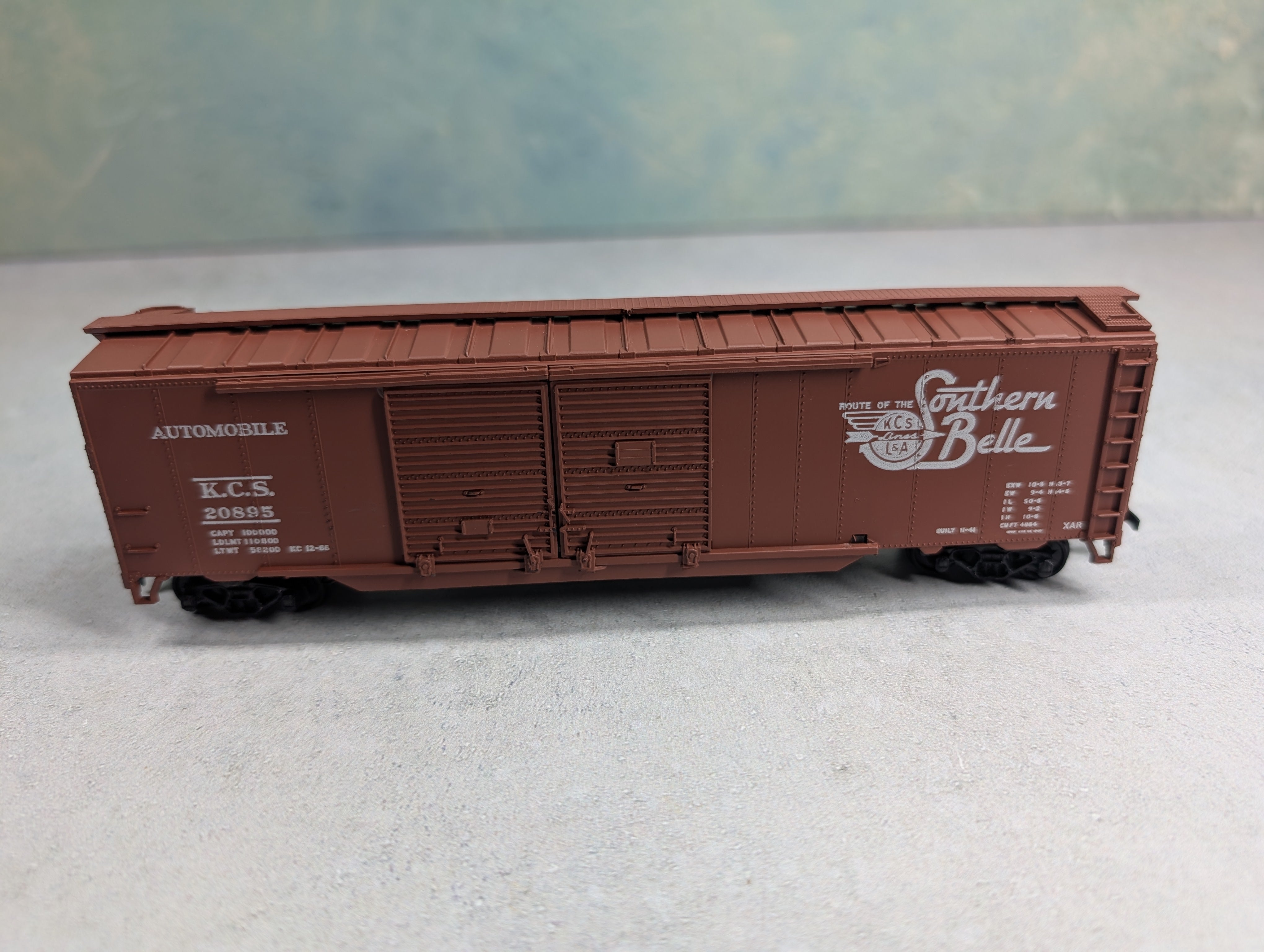 USED Athearn HO Scale 50' DD Auto Box Car Kansas City Southern KCS #20895