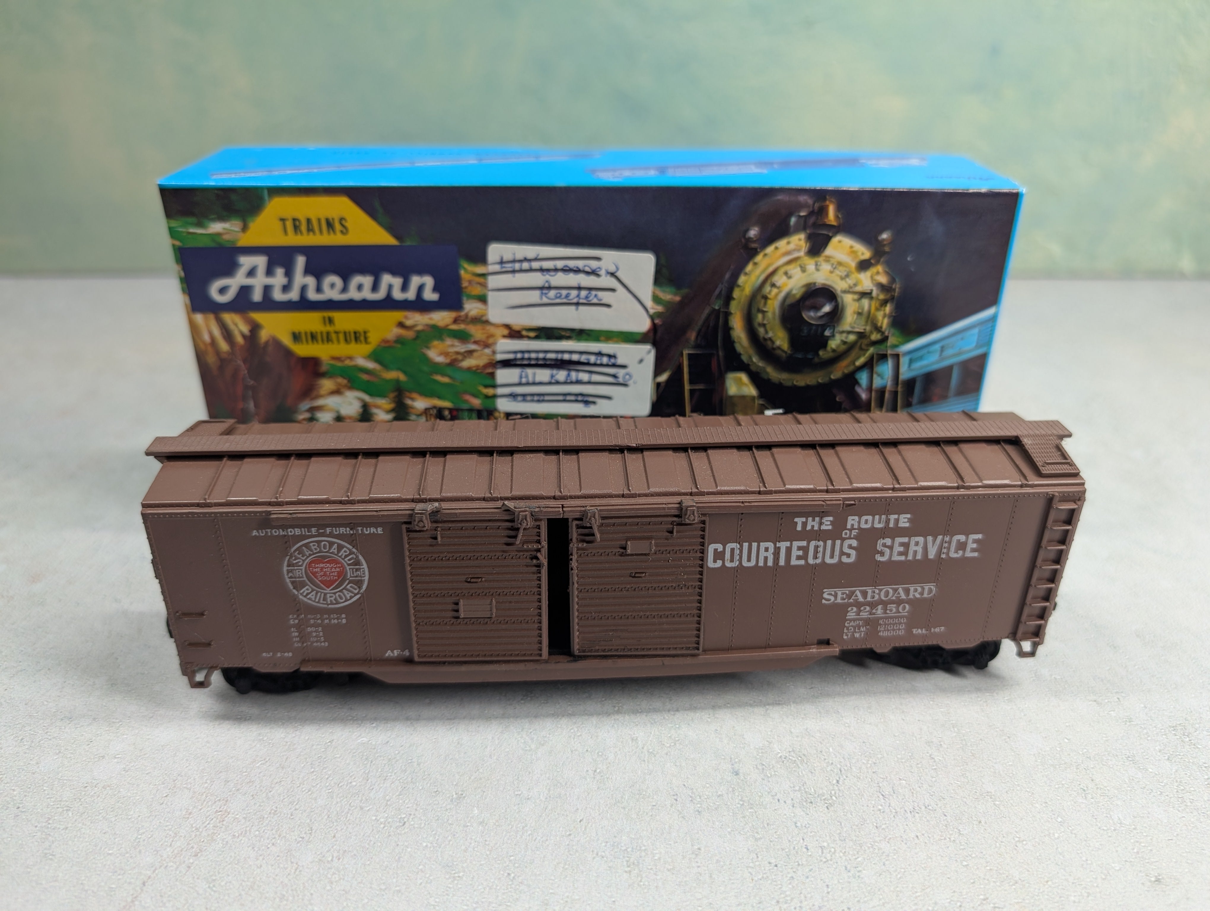 USED Athearn HO Scale 50' DD Box Car Seaboard Air Line #22450
