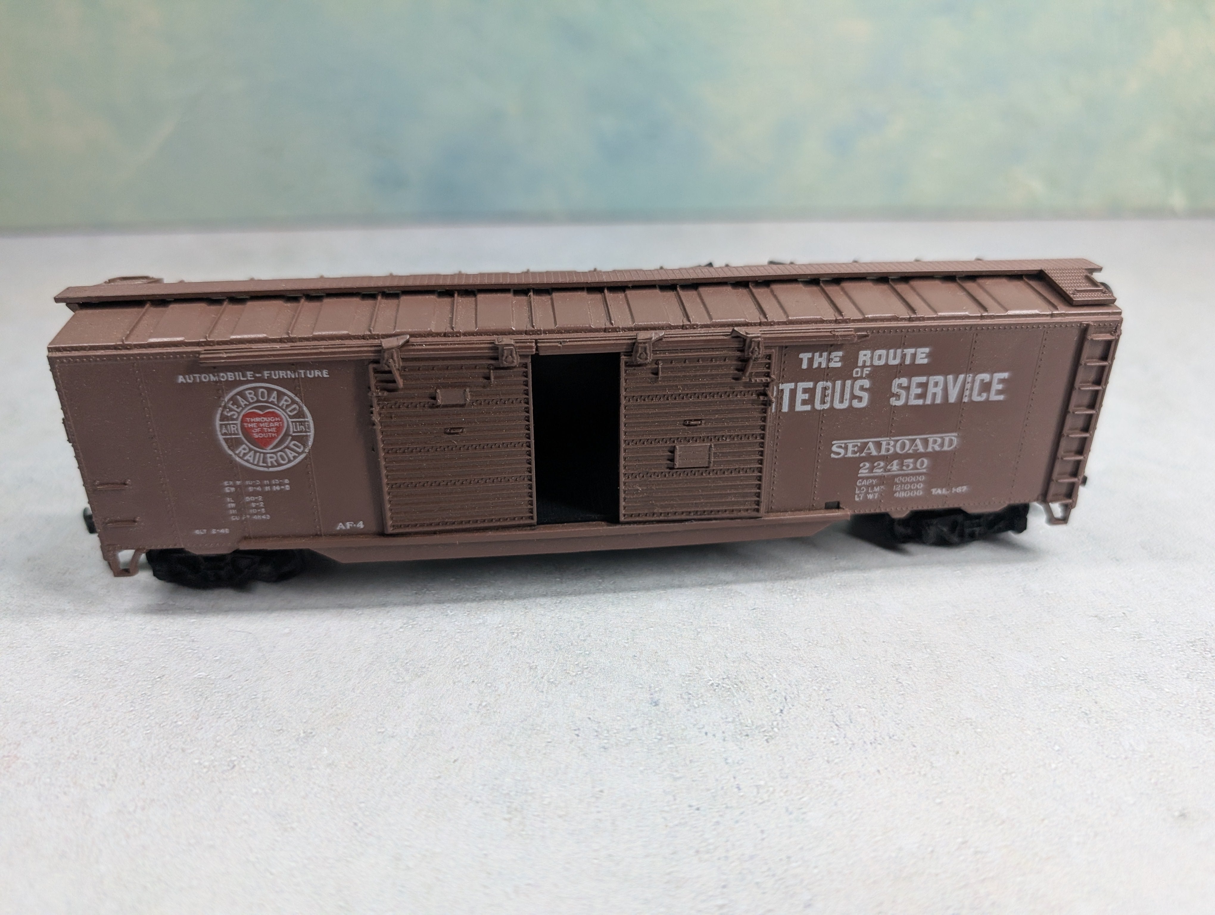 USED Athearn HO Scale 50' DD Box Car Seaboard Air Line #22450