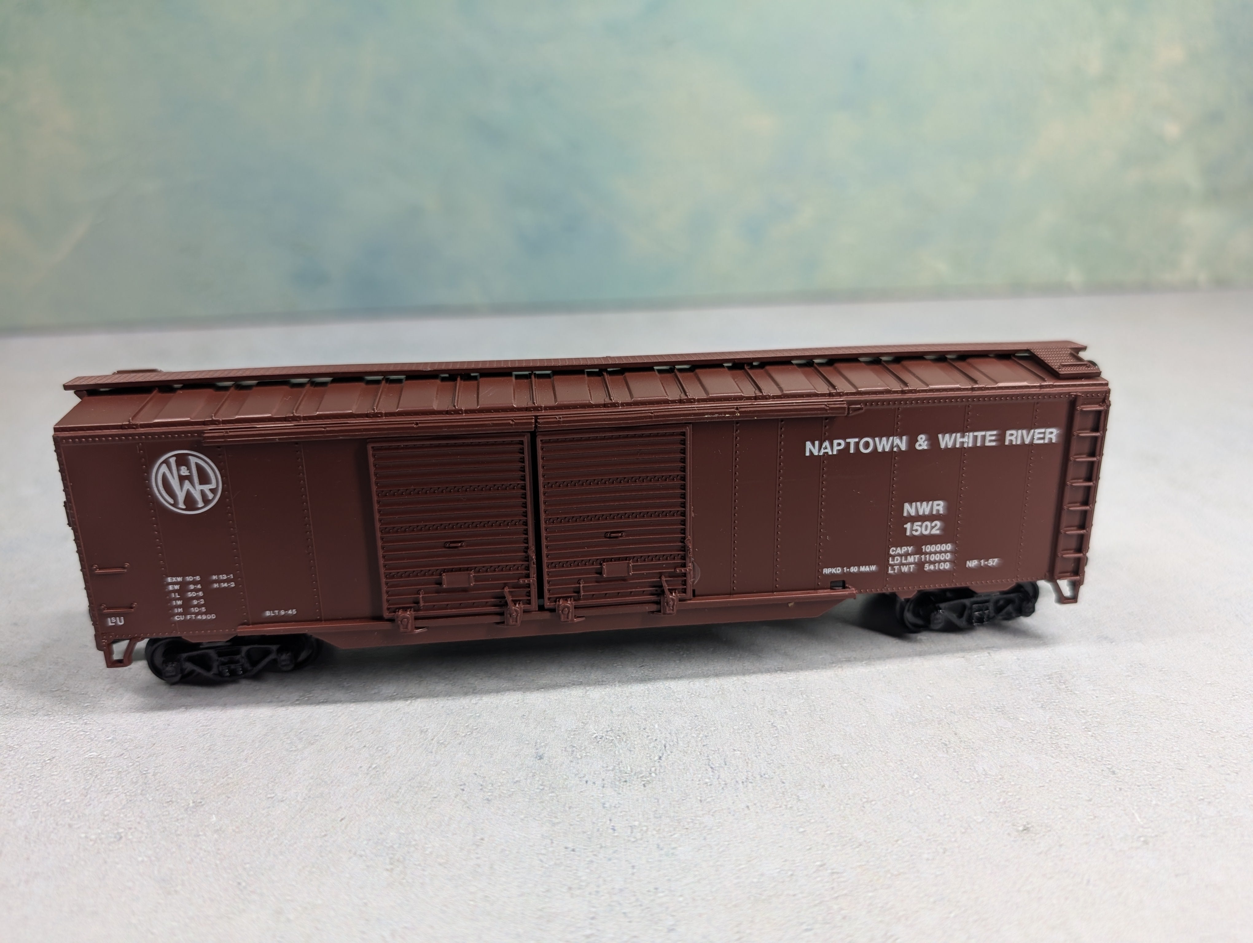 USED Athearn HO Scale 50' DD Box Car Naptown & White River NWR #1502