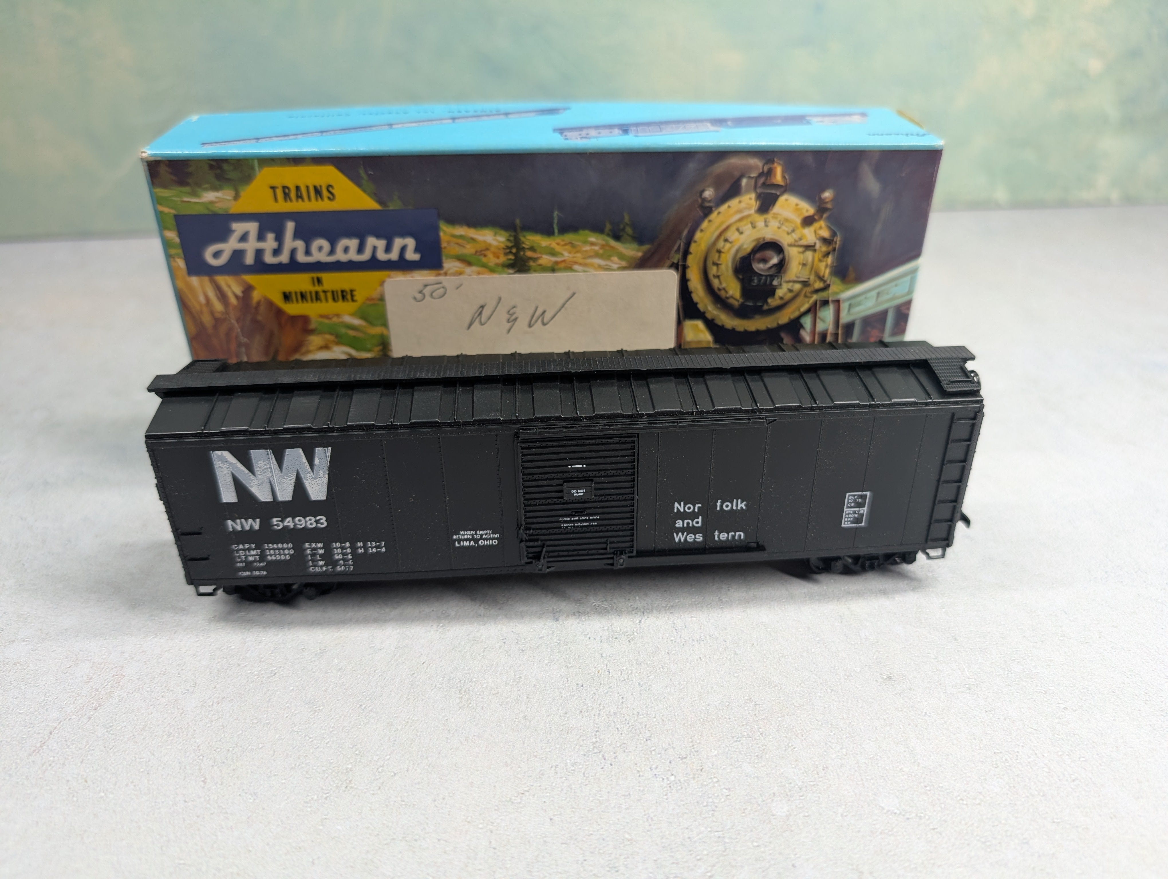 USED Athearn HO Scale 50' SD Box Car Norfolk & Western NW #54983