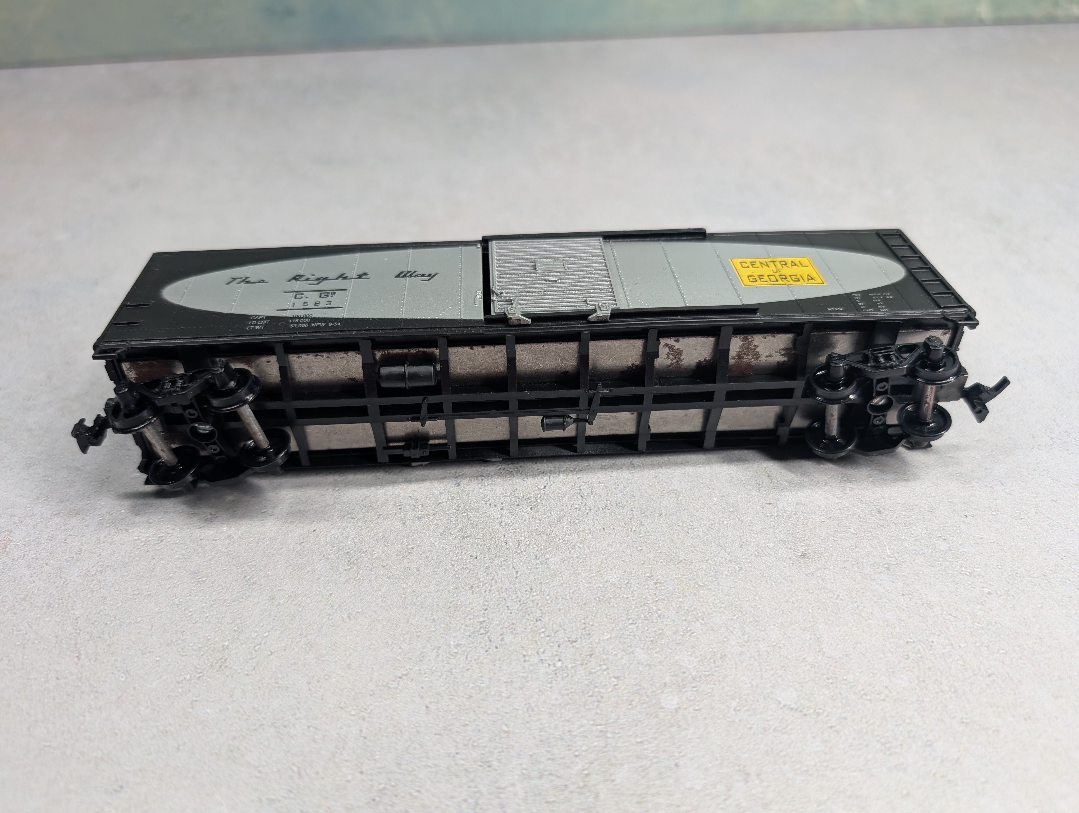 USED Athearn HO Scale 50' SD Box Car Central of Georgia CG #1601 Bev-Bel