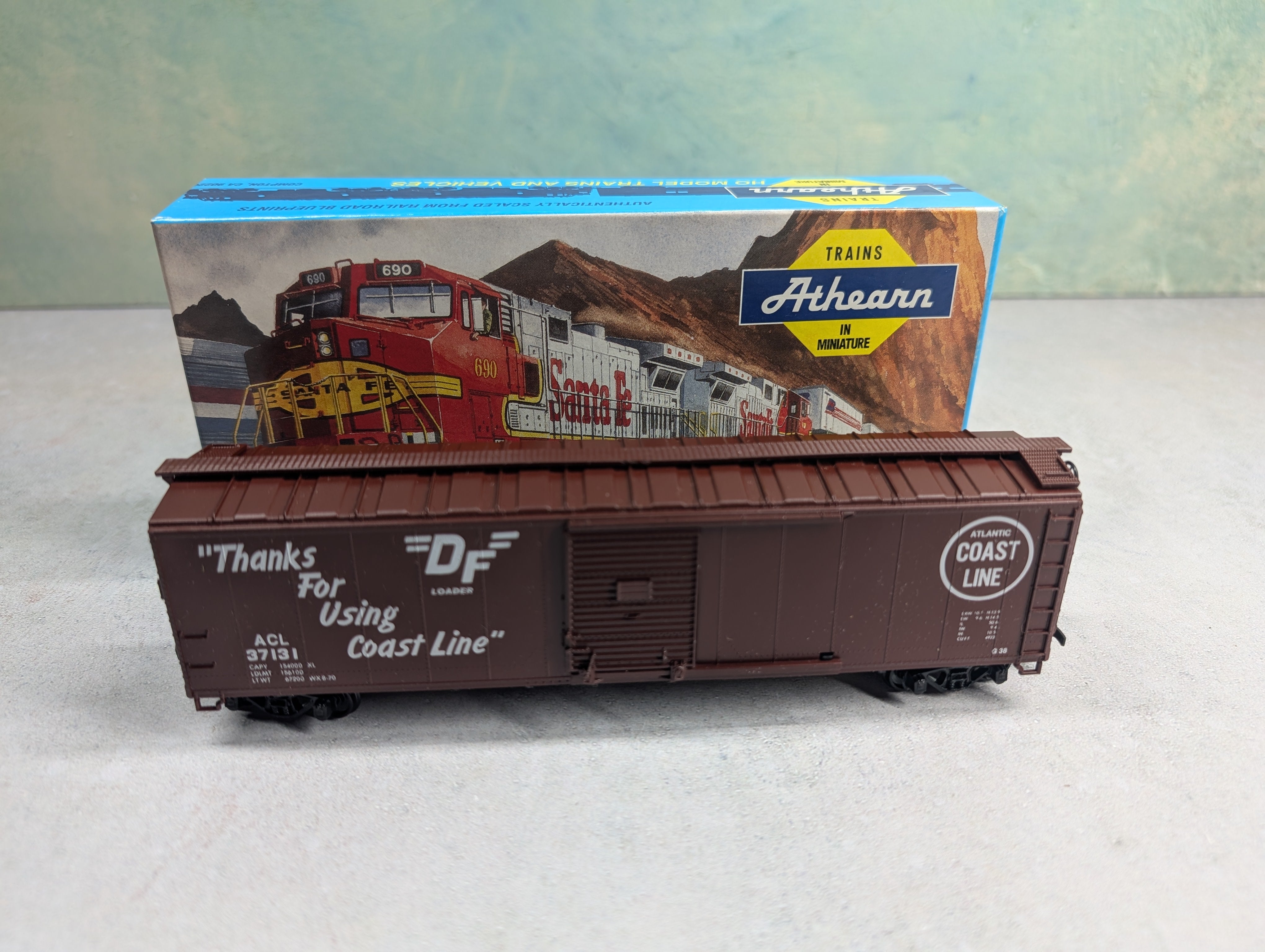 USED Athearn HO Scale 50' SD Box Car Atlantic Coast Line ACL #37131 Rail Runner