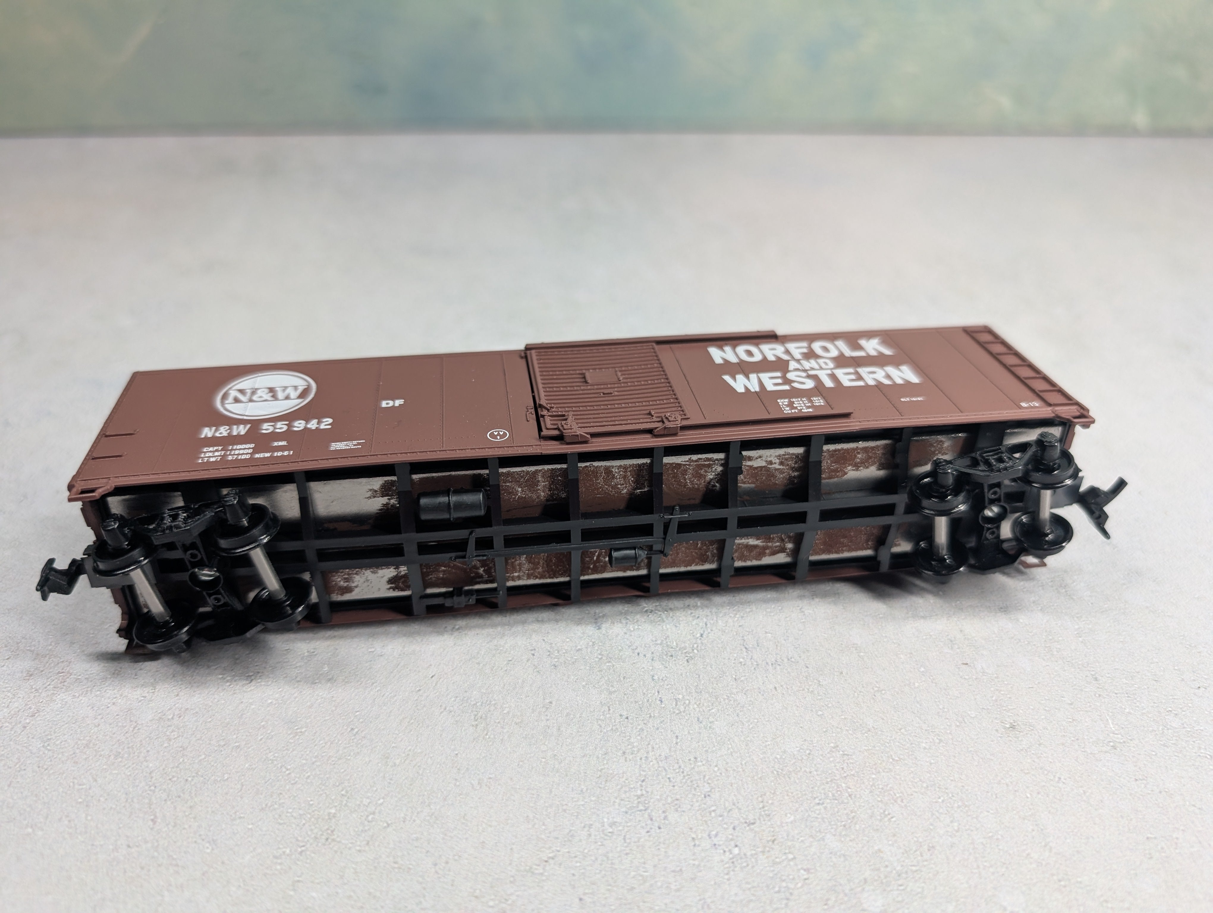 USED Athearn HO Scale 50' SD Box Car Norfolk & Western N&W #55942 Rail Runner