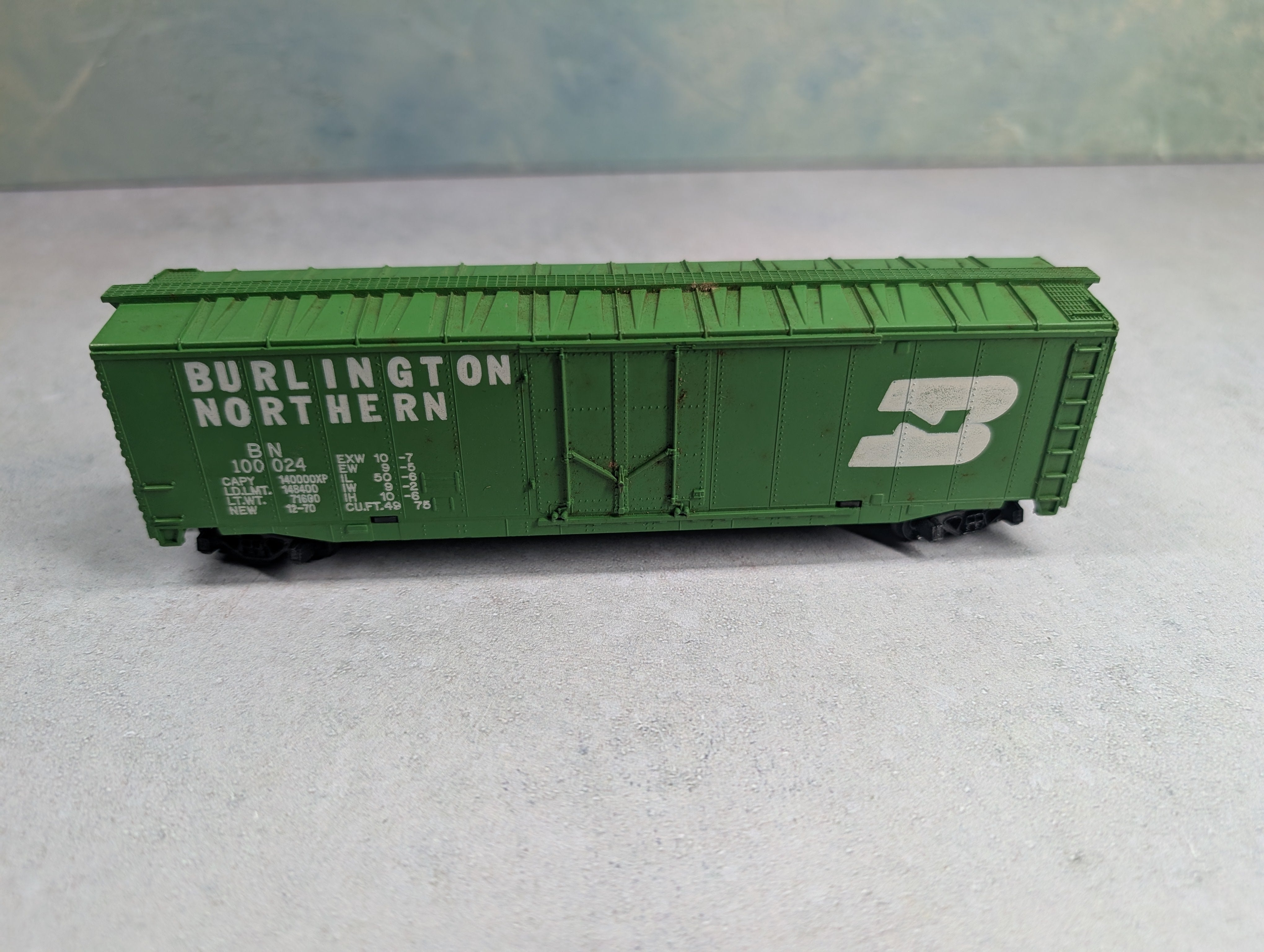 USED Athearn HO Scale 50' Box Car Burlington Northern BN #100024 Matte