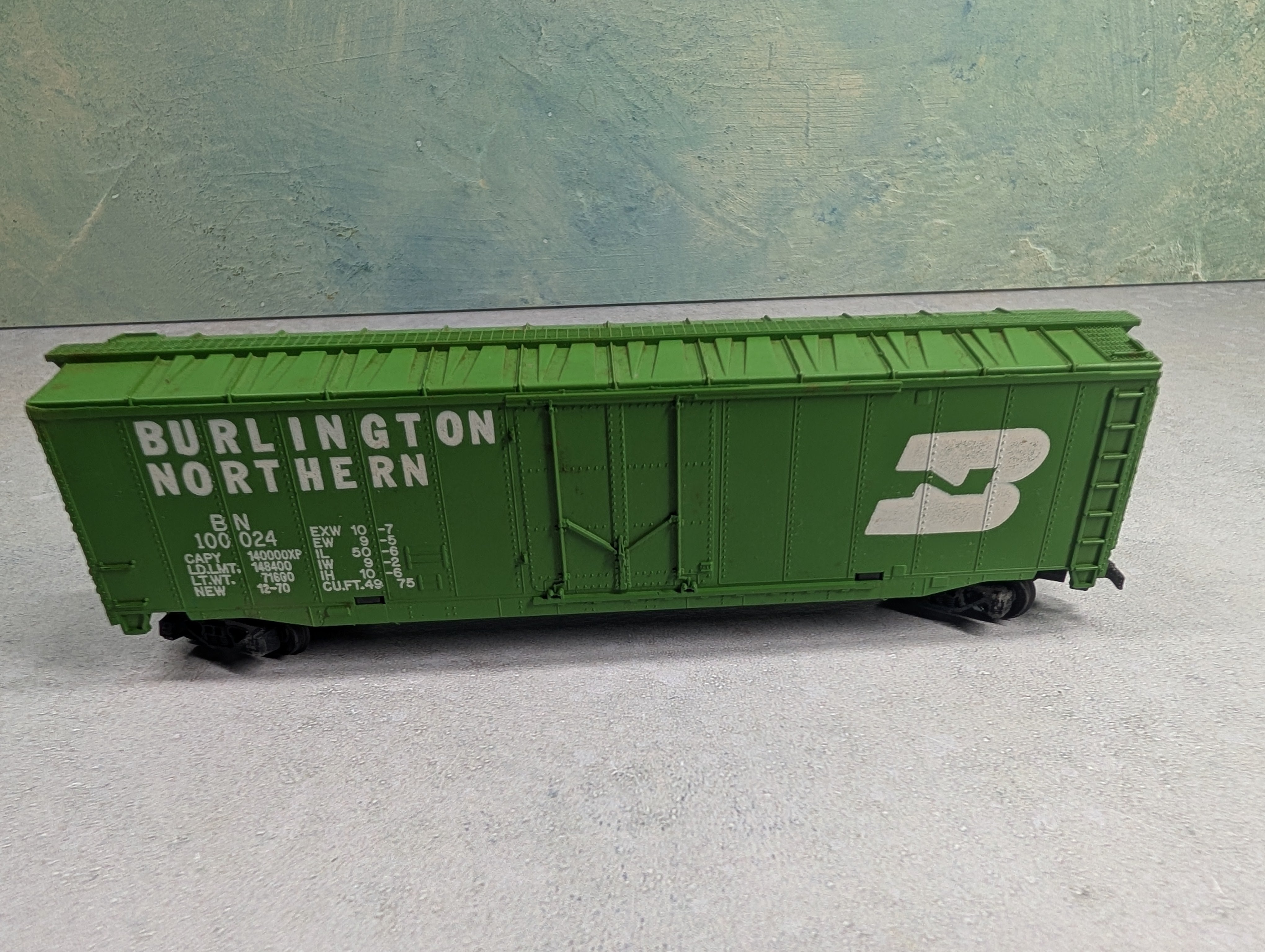 USED Athearn HO Scale 50' Box Car Burlington Northern BN #100024 Matte