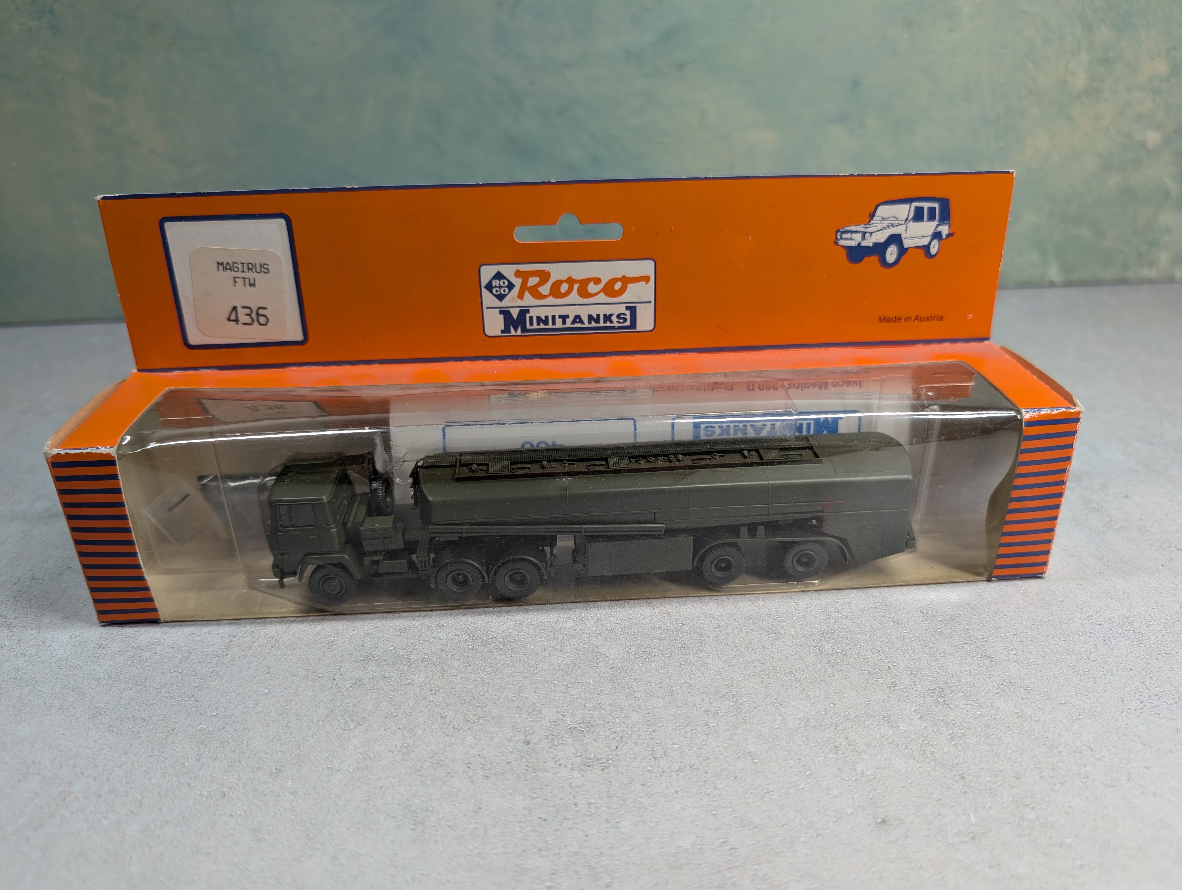 USED ROCO 436 HO Scale MiniTanks Magirus FTW Army Military Vehicle