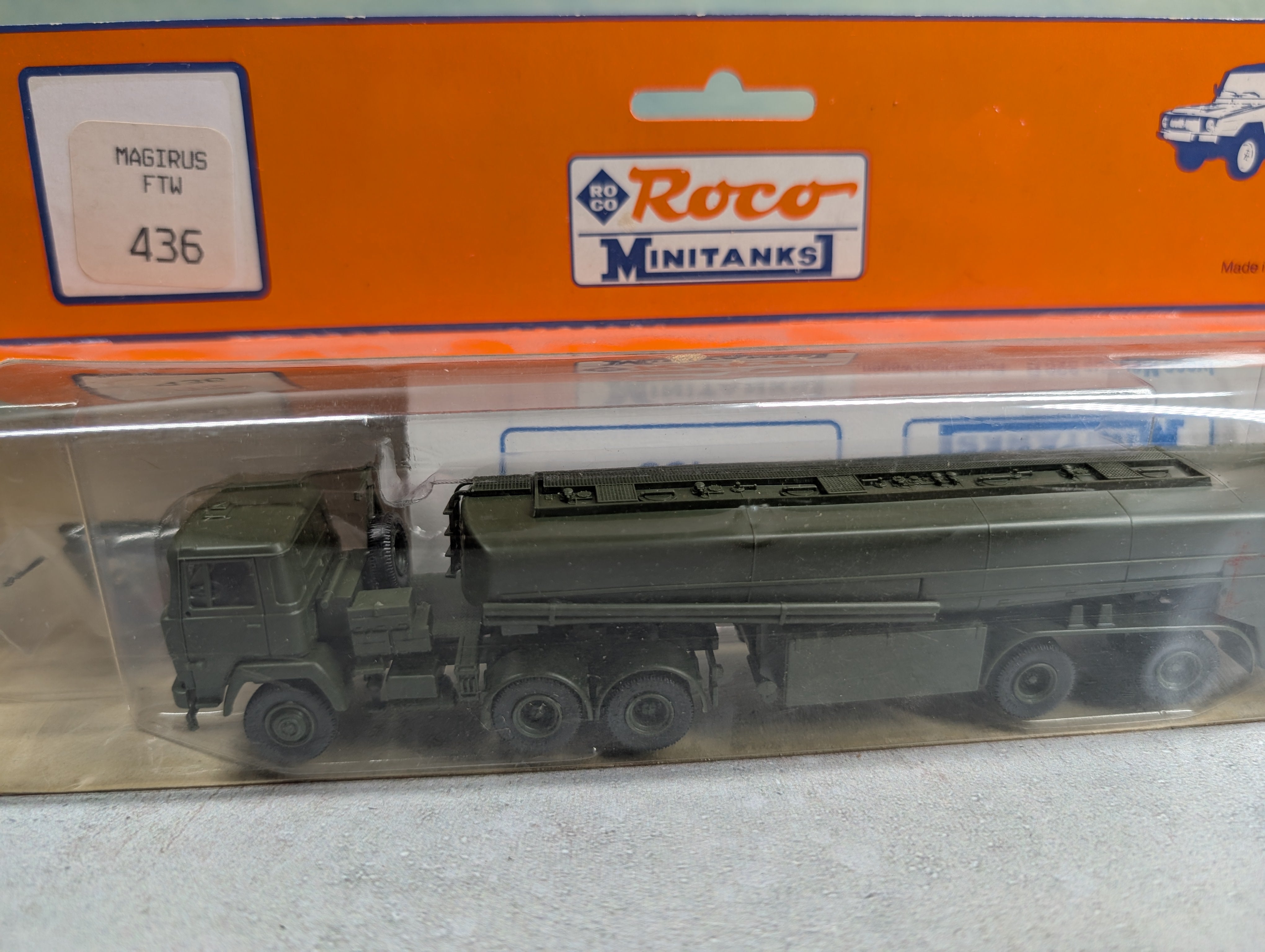 USED ROCO 436 HO Scale MiniTanks Magirus FTW Army Military Vehicle