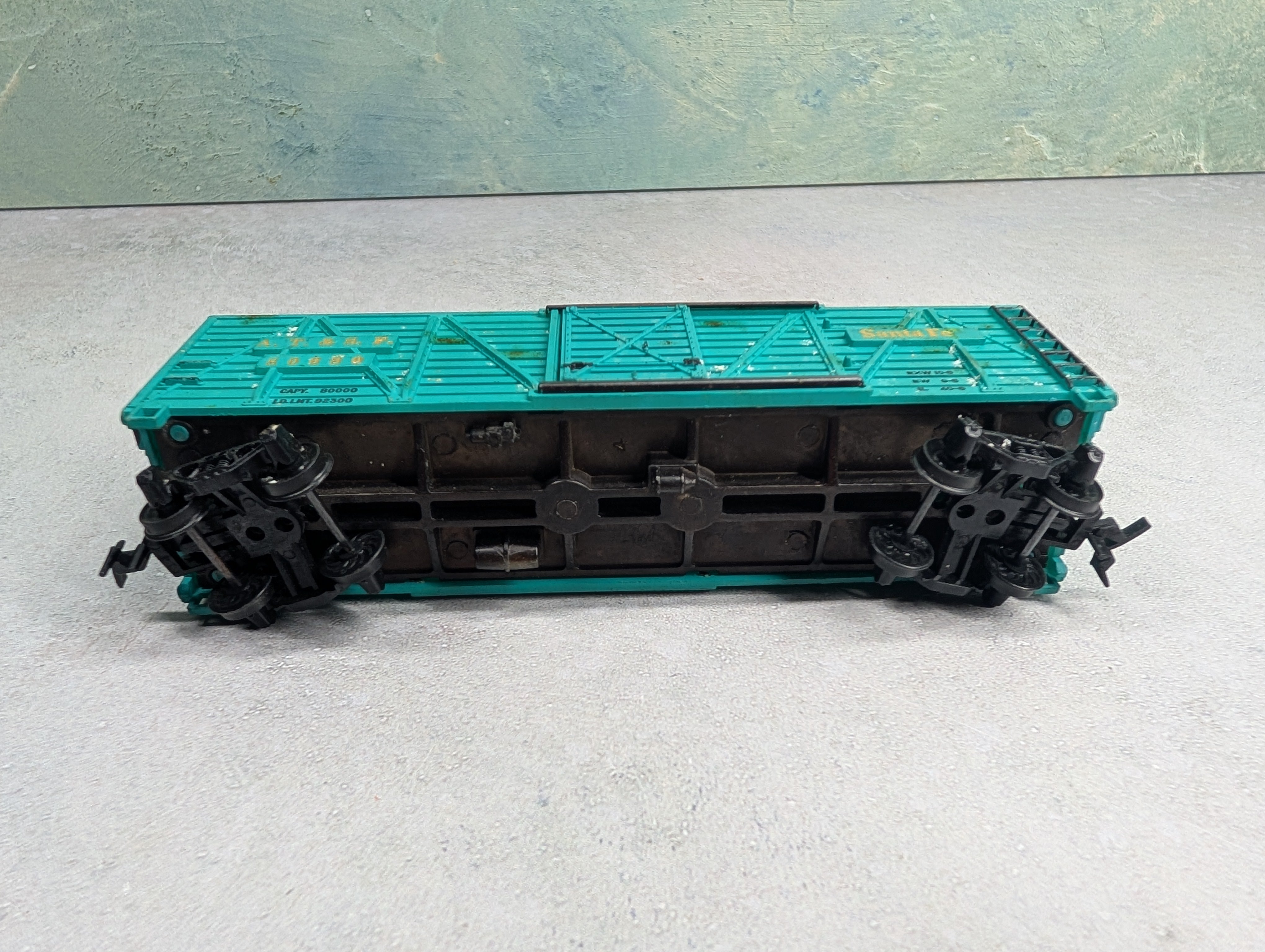 USED Mantua HO Scale 40' Stock Car Santa Fe ATSF #80680