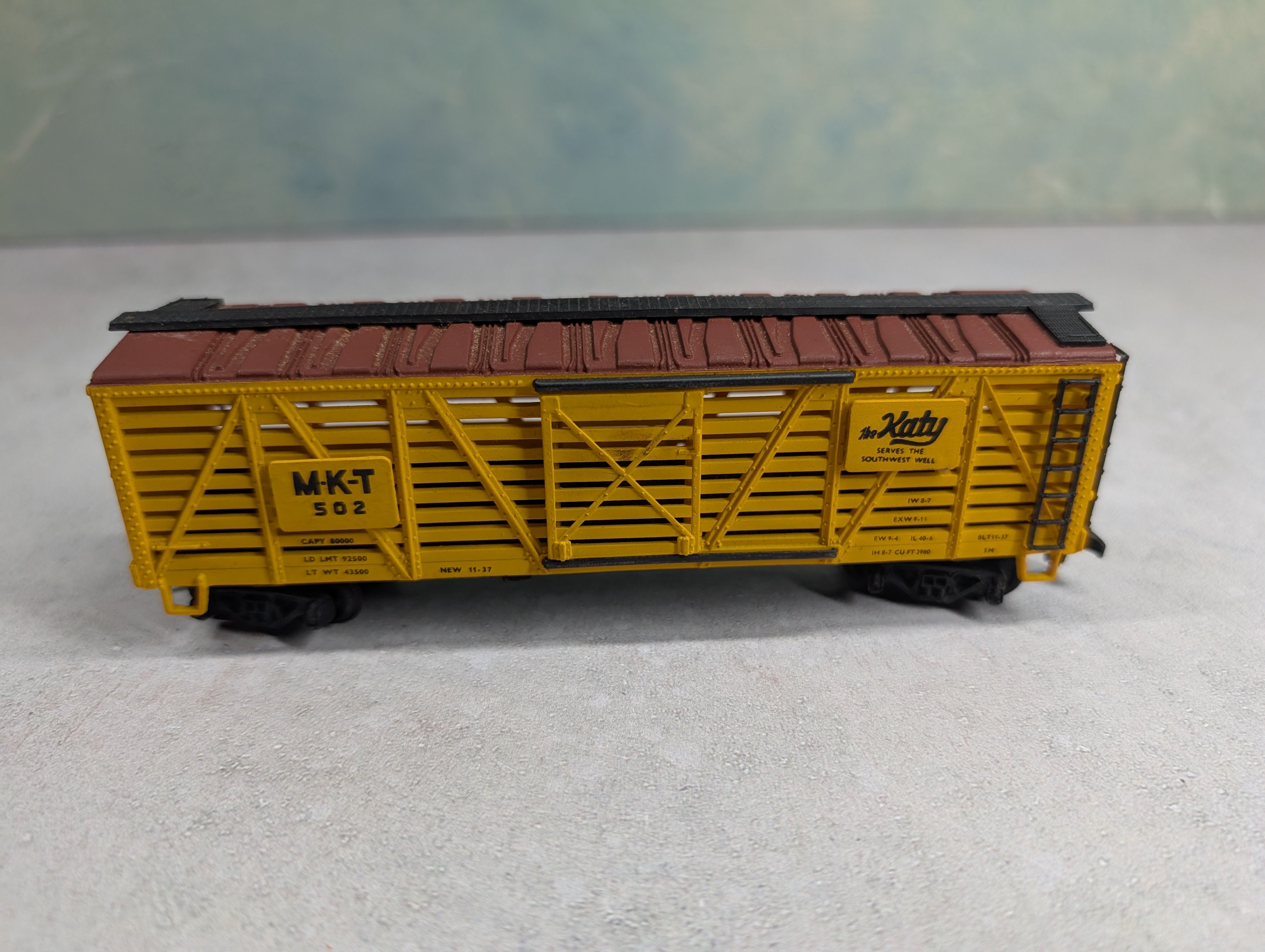 USED AHM HO Scale 40' Stock Car MKT #502