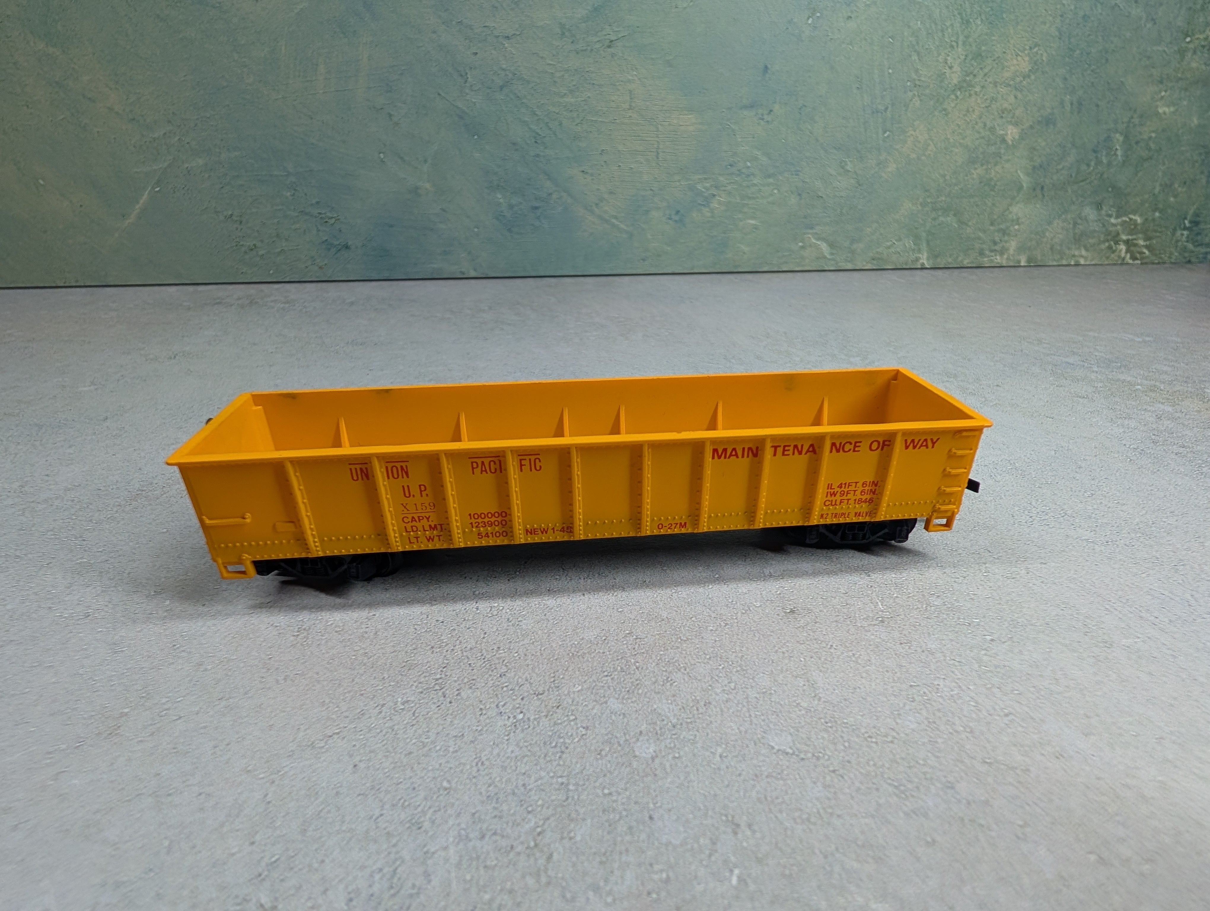 USED Tyco HO Scale 40' Gondola Union Pacific UP #X159 MOW