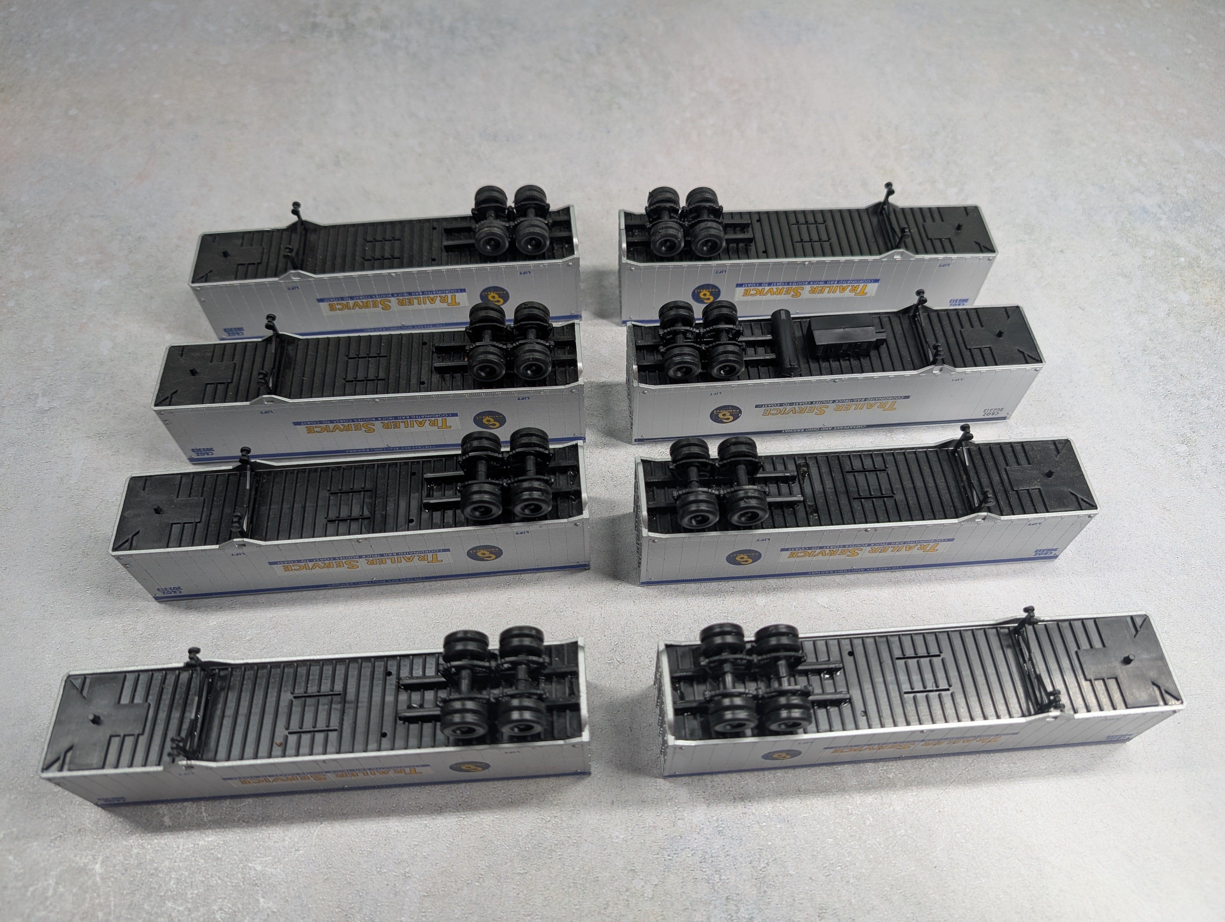USED Athearn HO Scale 40' Trailers Chesapeake and Ohio C&OZ #202313 (8 pcs)
