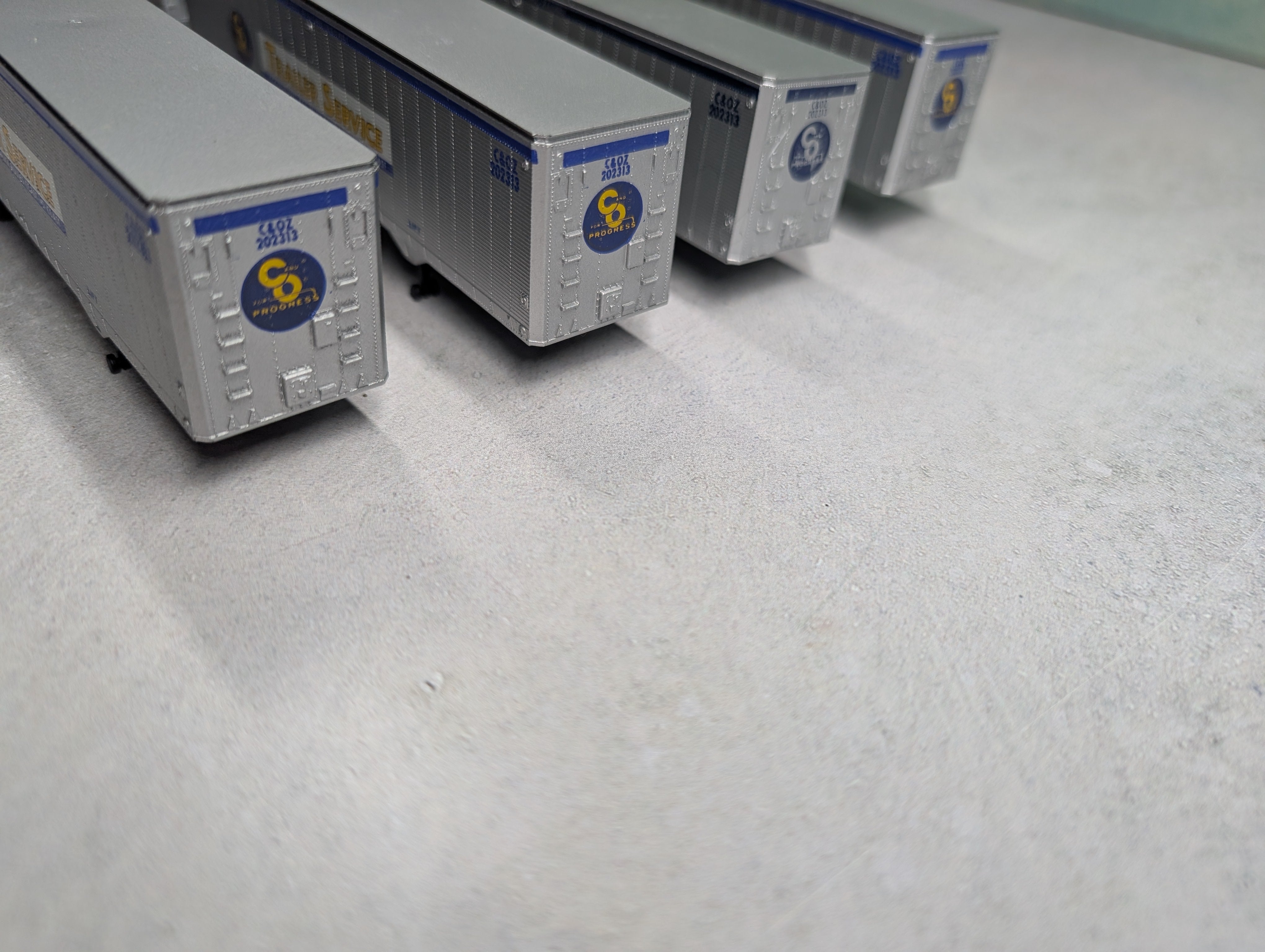 USED Athearn HO Scale 40' Trailers Chesapeake and Ohio C&OZ #202313 (8 pcs)