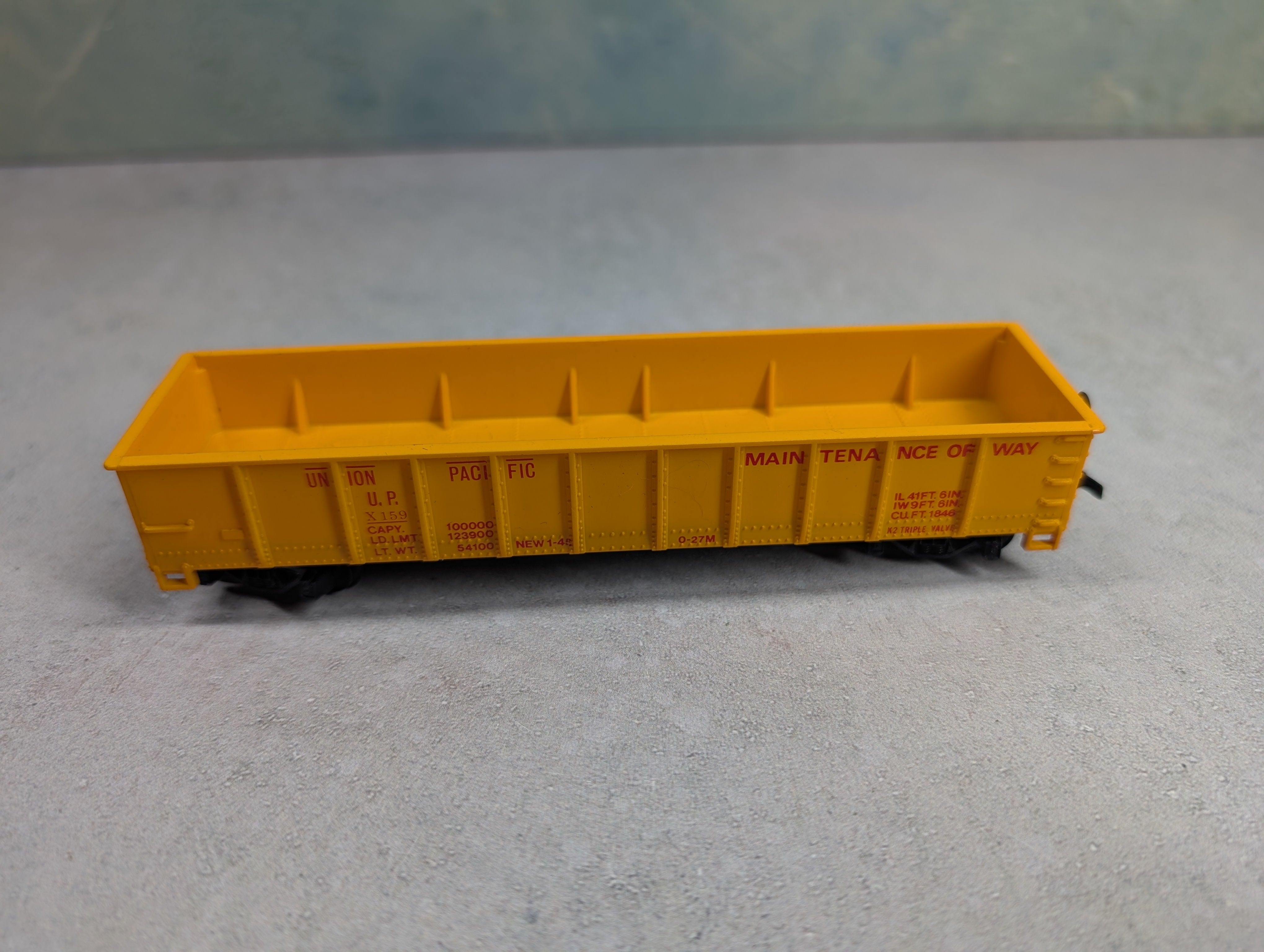 USED Tyco HO Scale 40' Gondola Union Pacific UP #X159 MOW