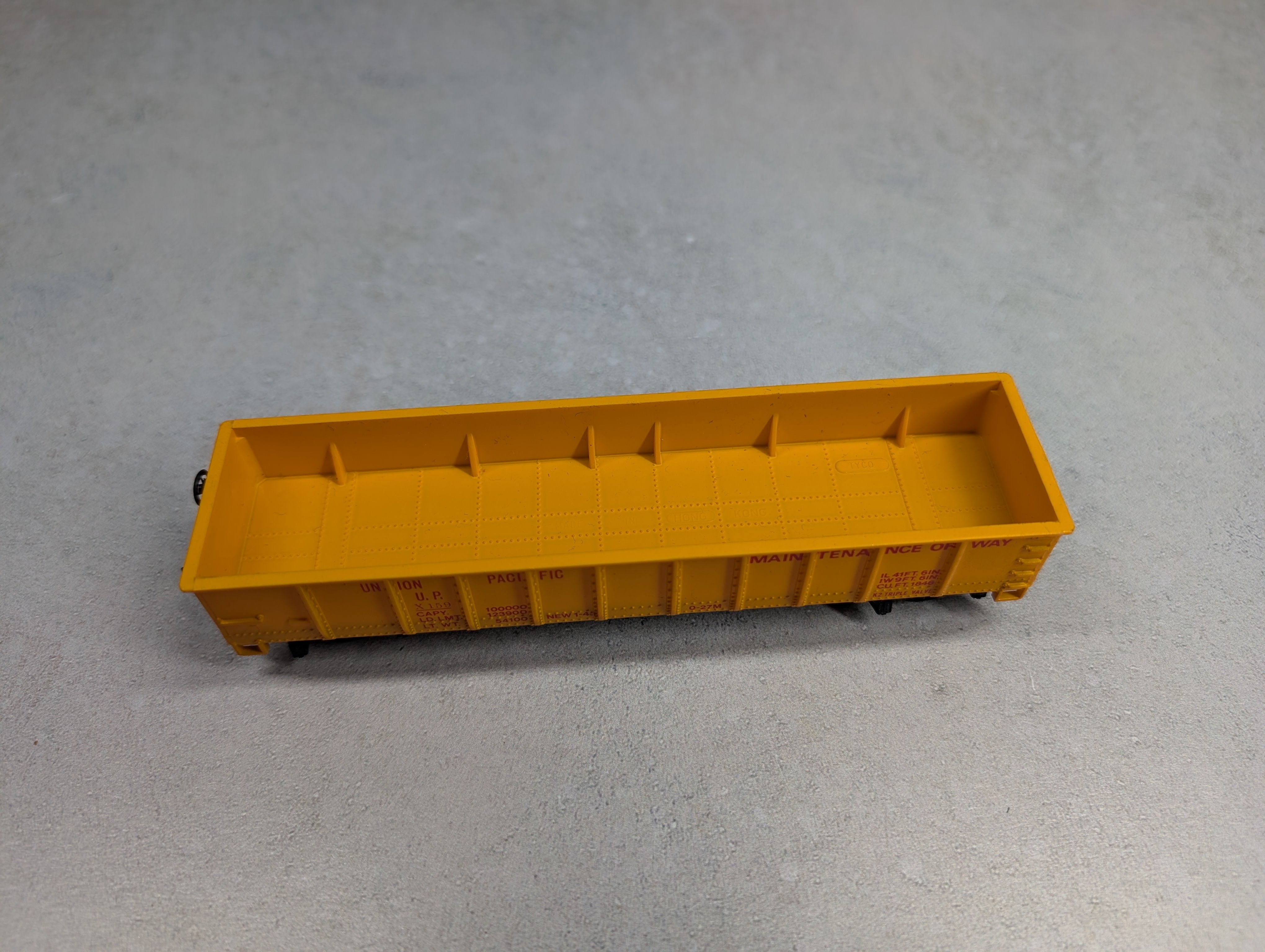 USED Tyco HO Scale 40' Gondola Union Pacific UP #X159 MOW