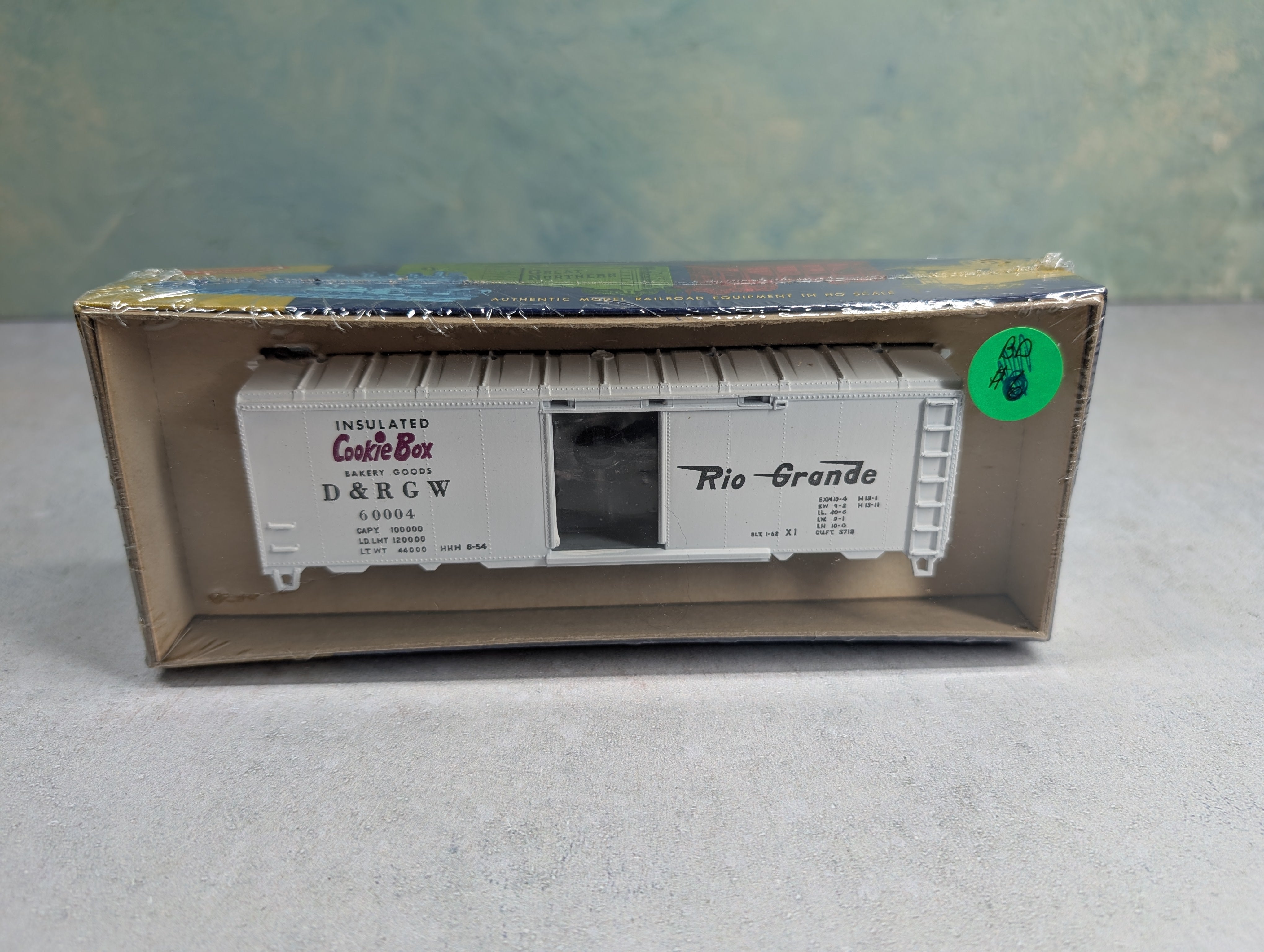 Roundhouse 1048 HO Scale 40' Box Car Rio Grande D&RGW #60004 Cookie Box, Sealed KIT