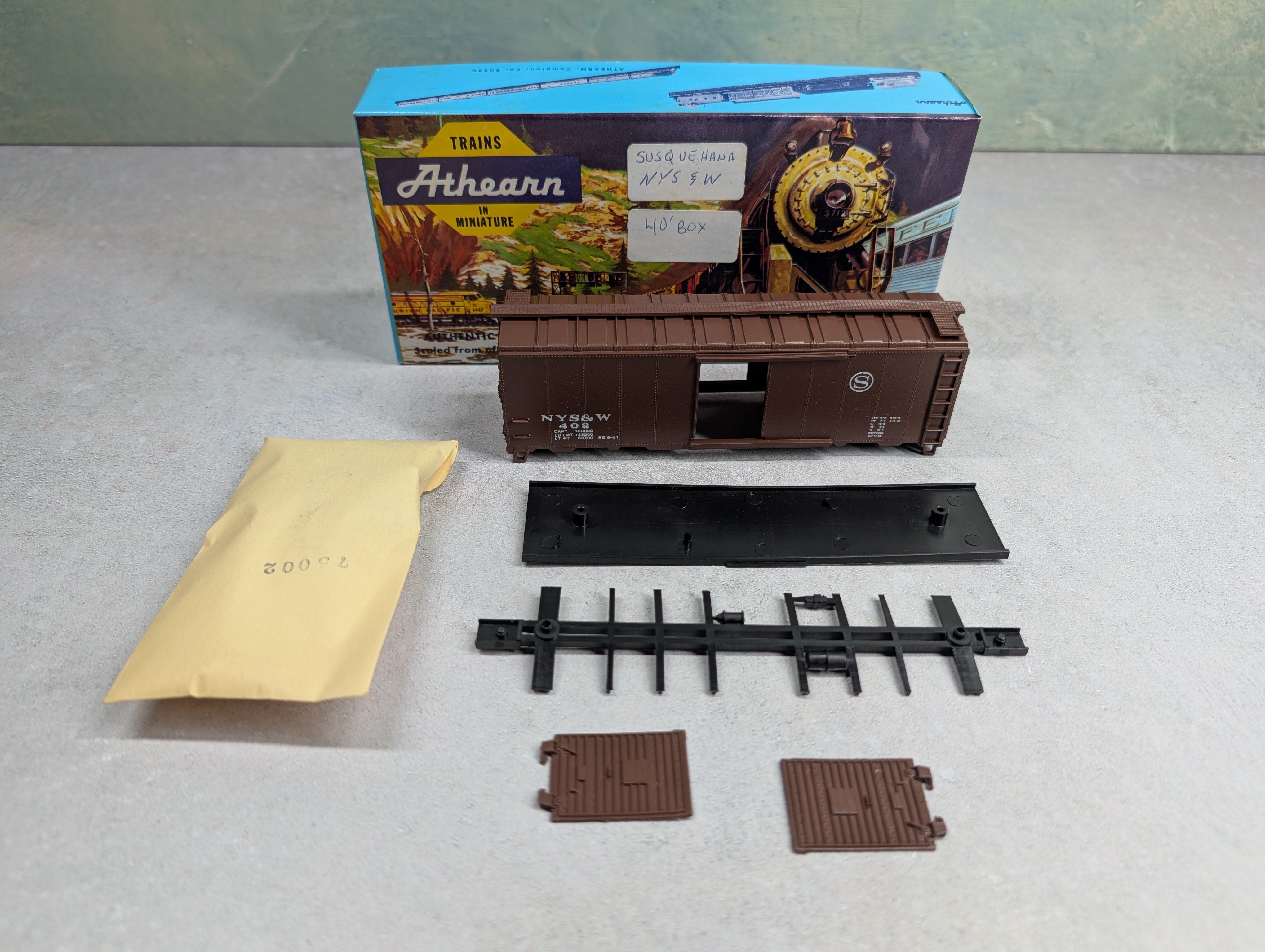 USED Athearn HO Scale 40' Box Car New York Susquehanna & Western NYS&W #402 Bev-Bel KIT