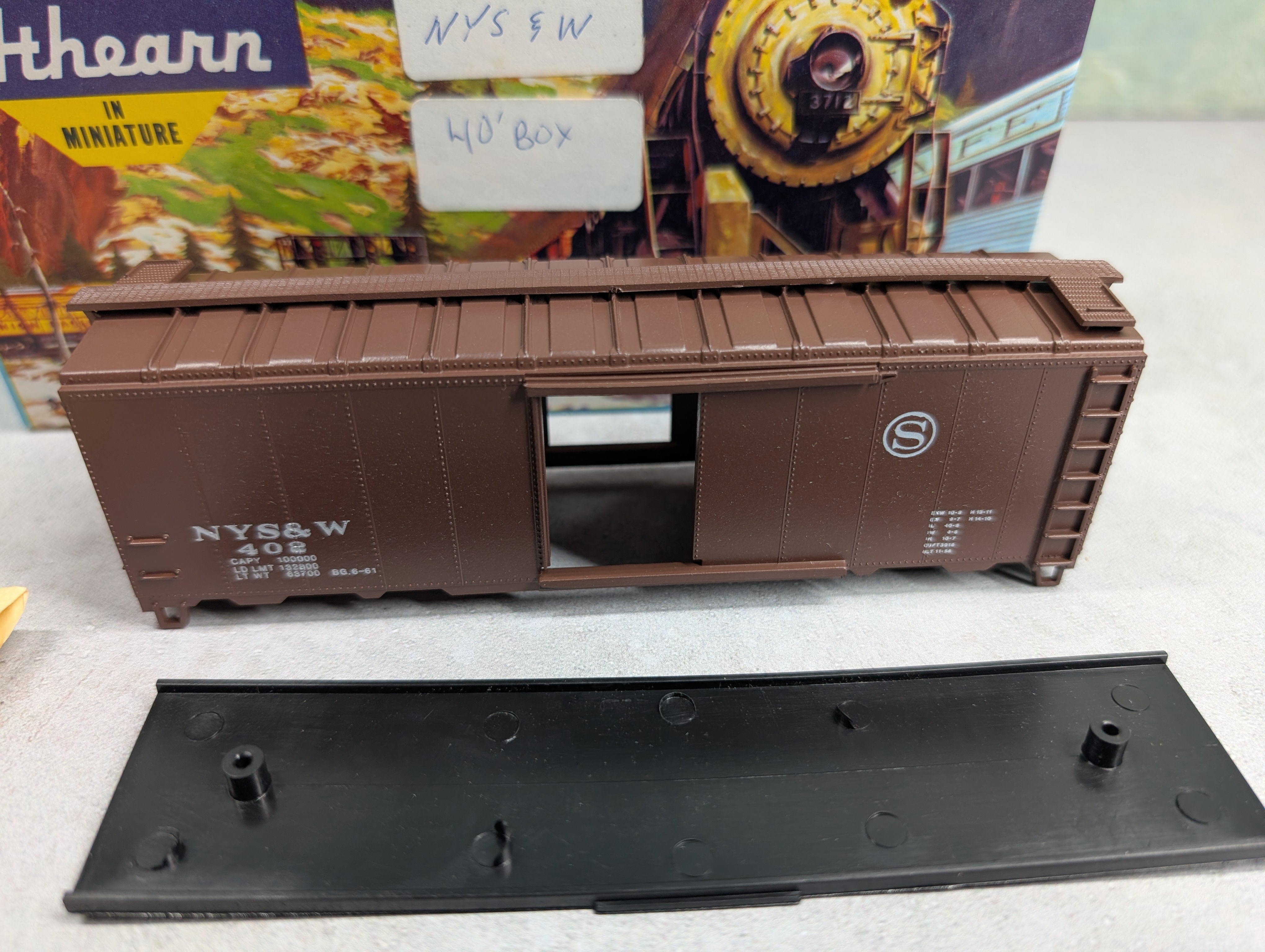 USED Athearn HO Scale 40' Box Car New York Susquehanna & Western NYS&W #402 Bev-Bel KIT