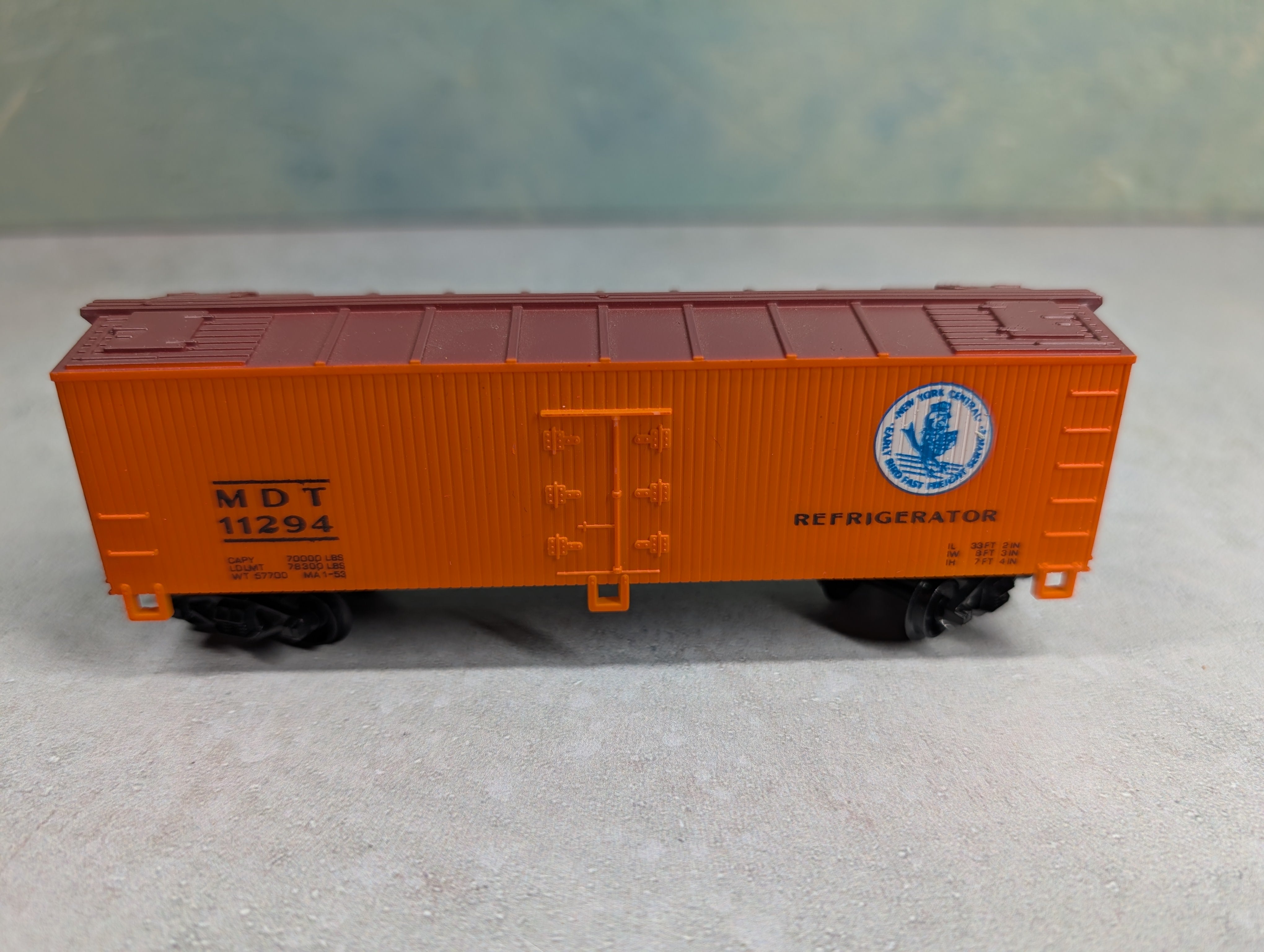 USED Life-Like HO Scale 38' Woodside Reefer Box Car New York Central MDT #11294 Bev-Bel