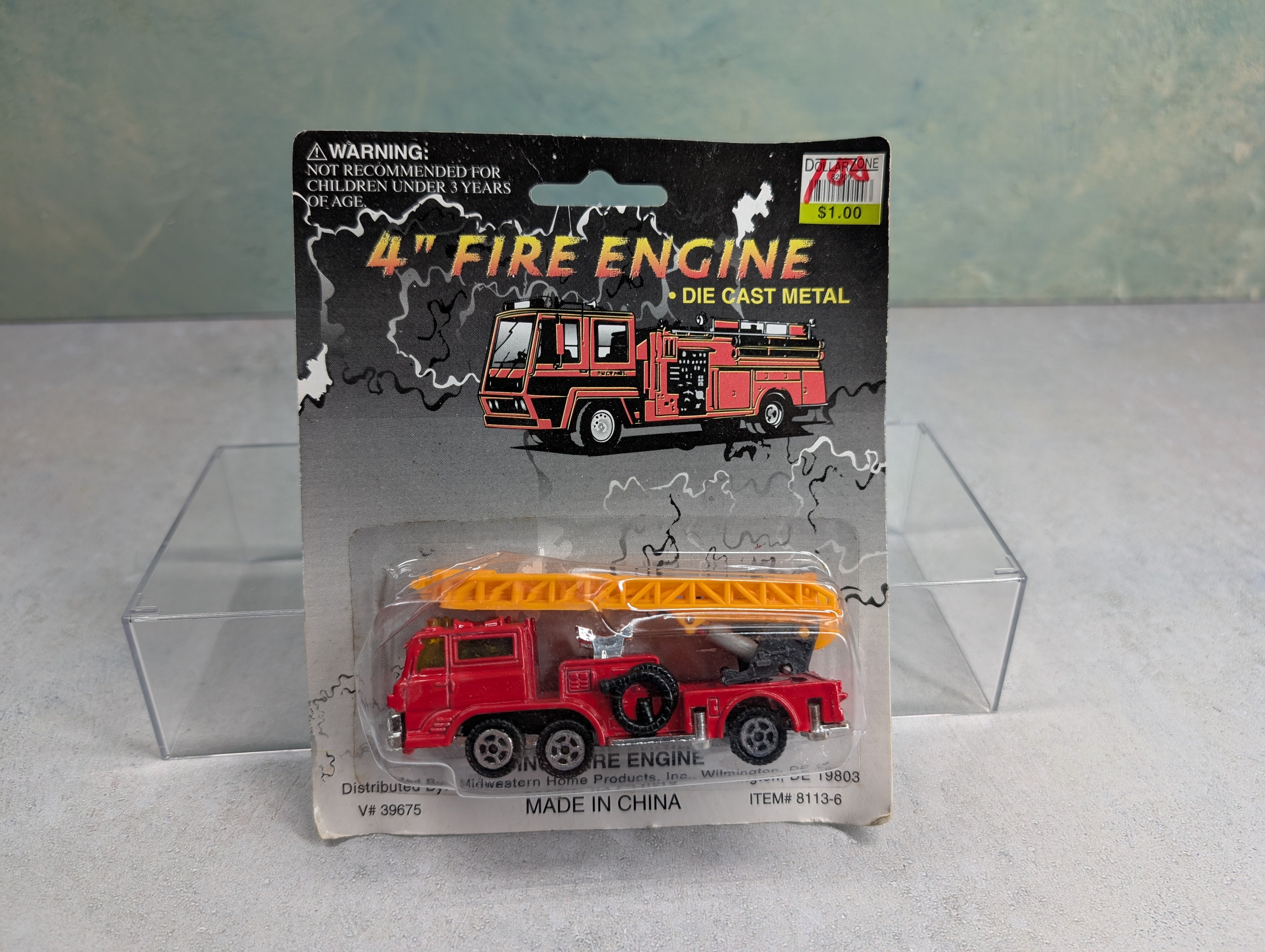 Midwestern Home Products Fire Engine w/ Orange Ladder