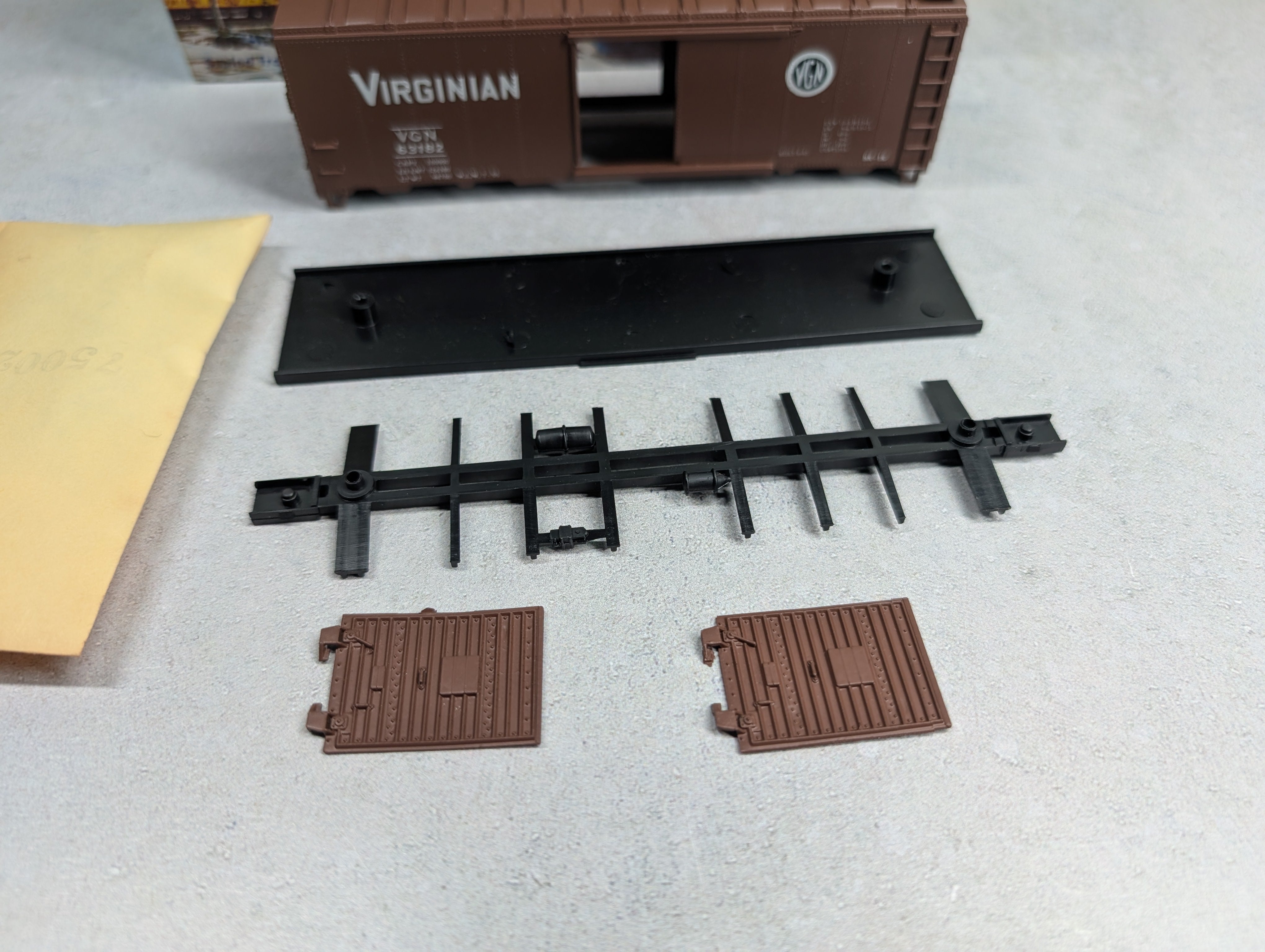 USED Athearn HO Scale 40' Box Car Virginian VGN #63182 Bev-Bel KIT