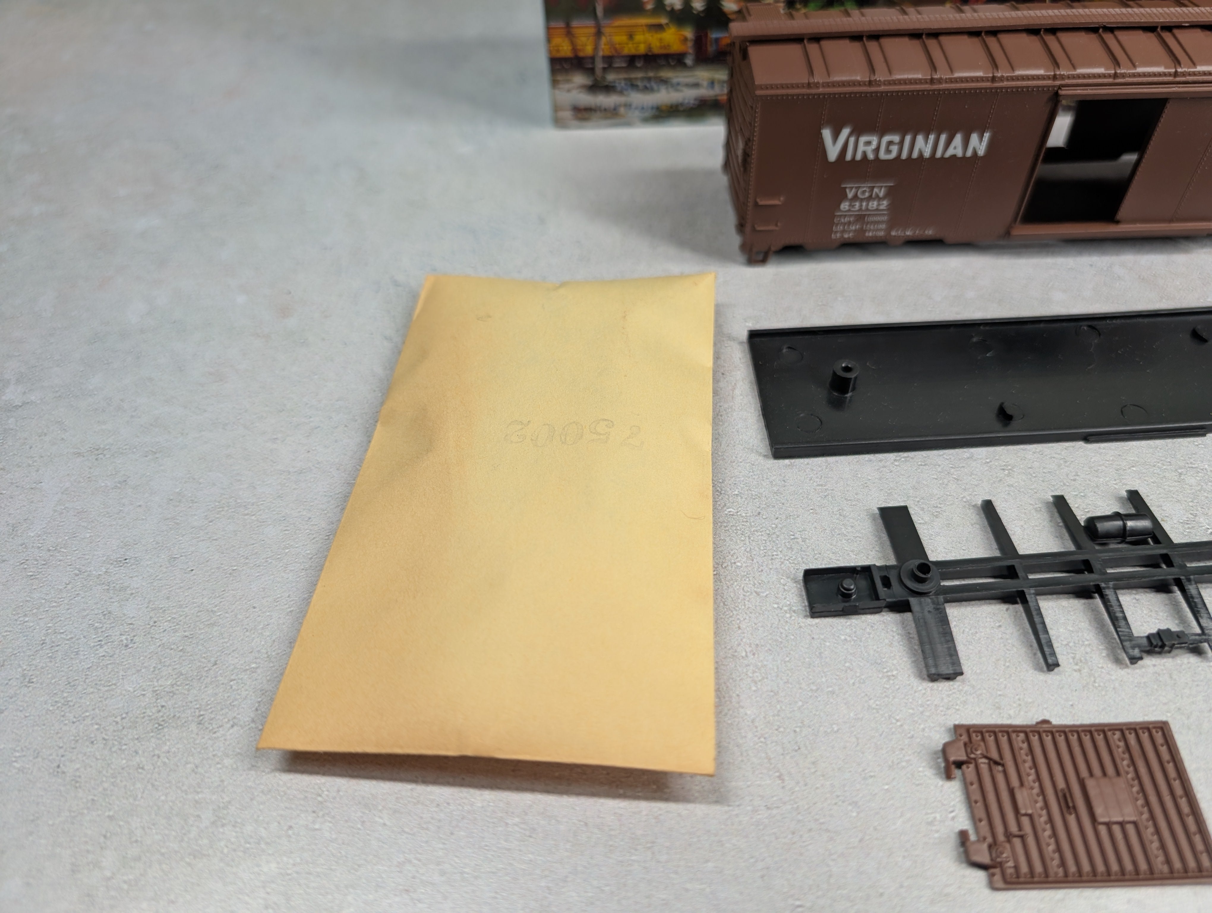 USED Athearn HO Scale 40' Box Car Virginian VGN #63182 Bev-Bel KIT