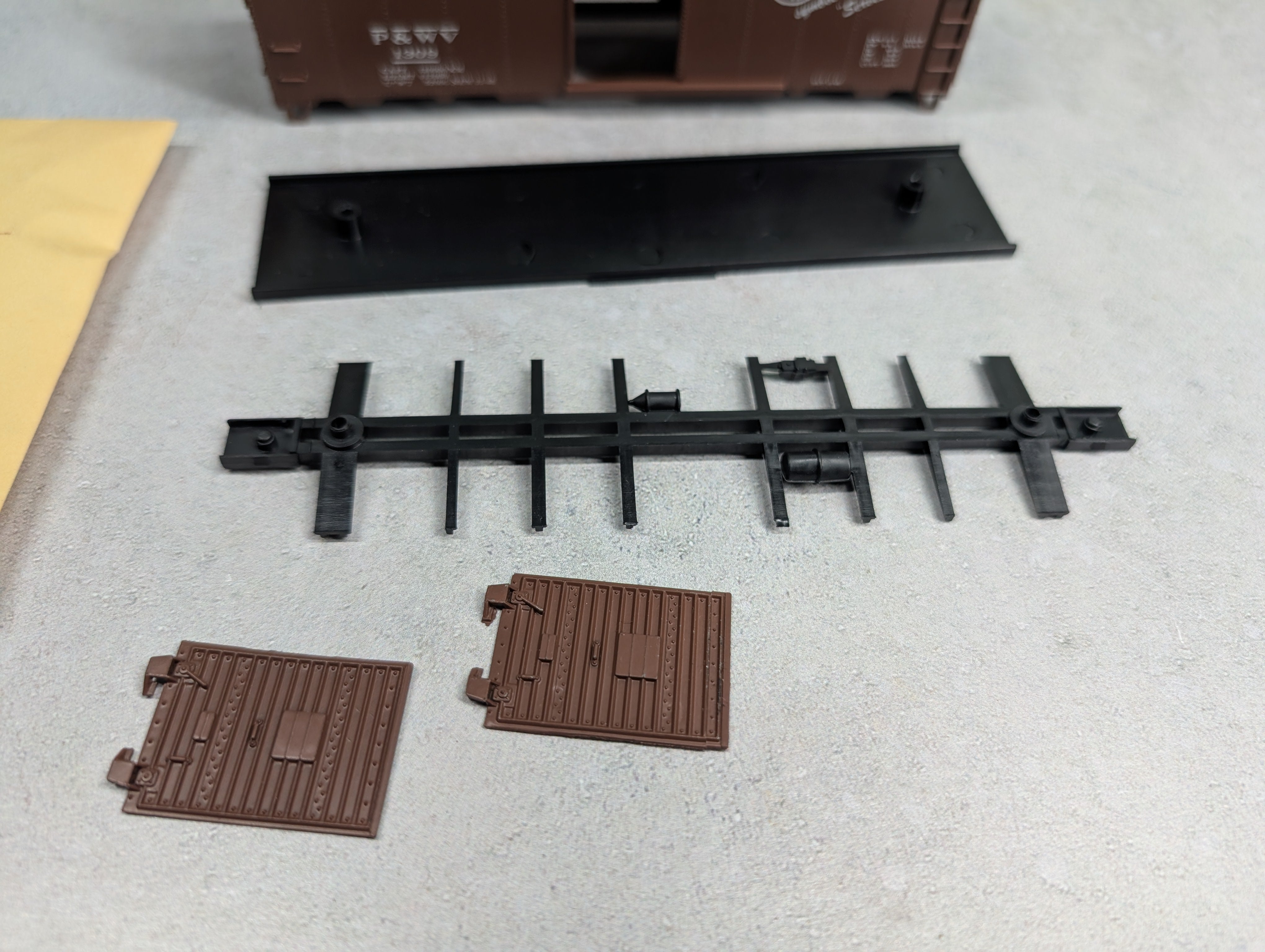 USED Athearn HO Scale 40' Box Car Pittsburgh & West Virginia P&WV #1309 Bev-Bel KIT