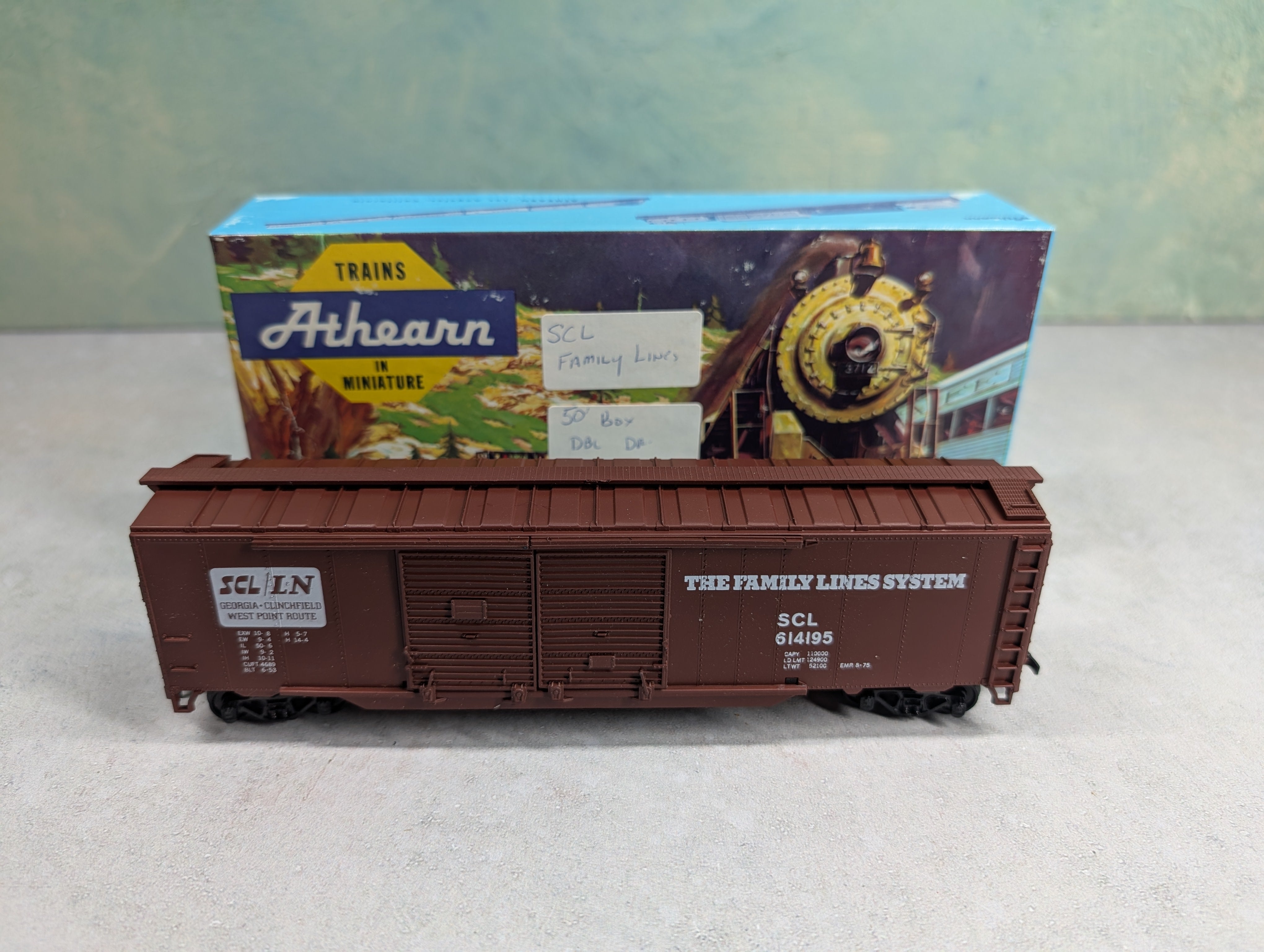 USED Athearn HO Scale 50' DD Box Car Family Lines System SCL #614195 Bev-Bel