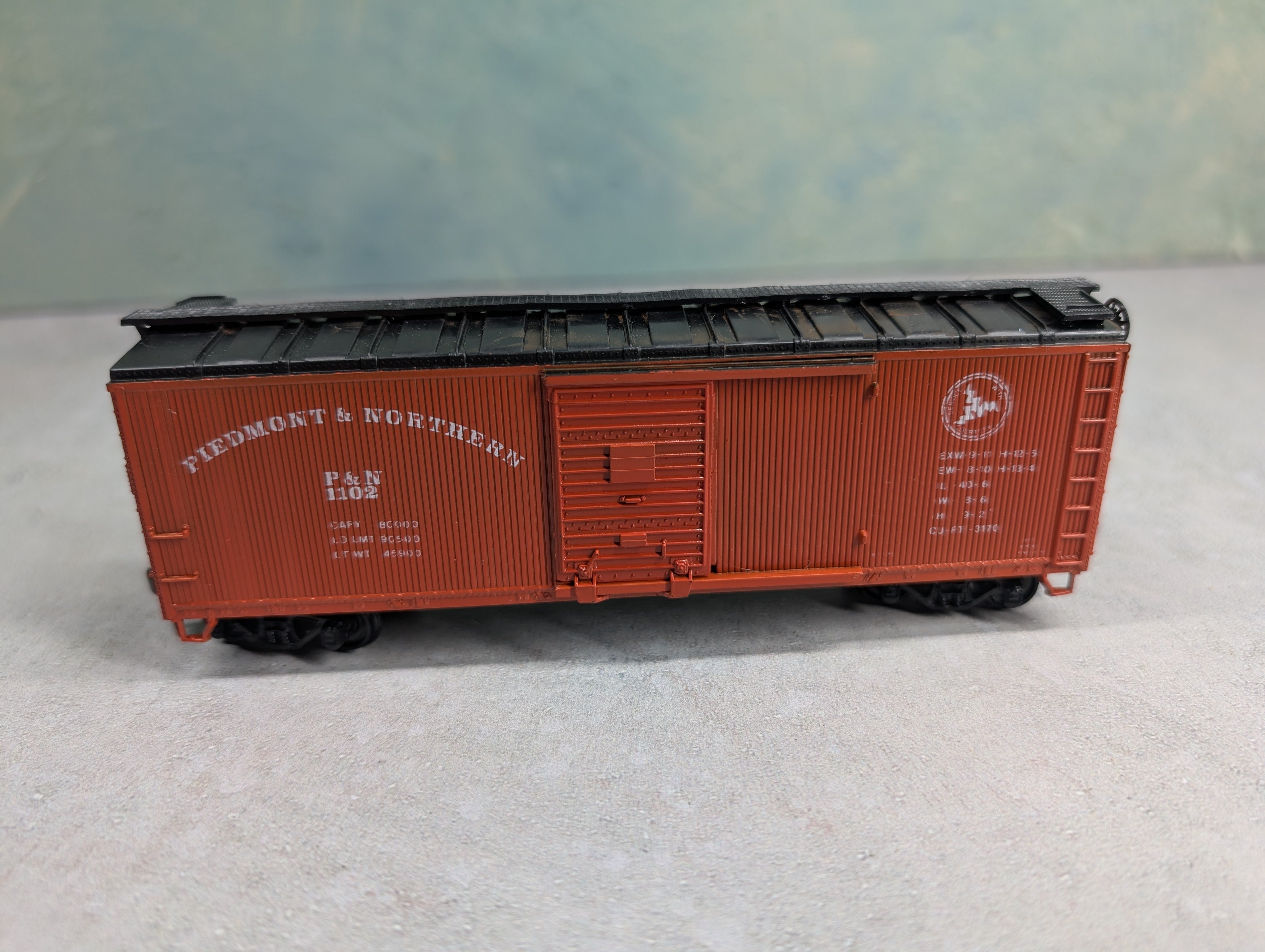 USED Athearn HO Scale 40' Wood Sided Box Car Piedmont & Northern P&N #1102 Rare