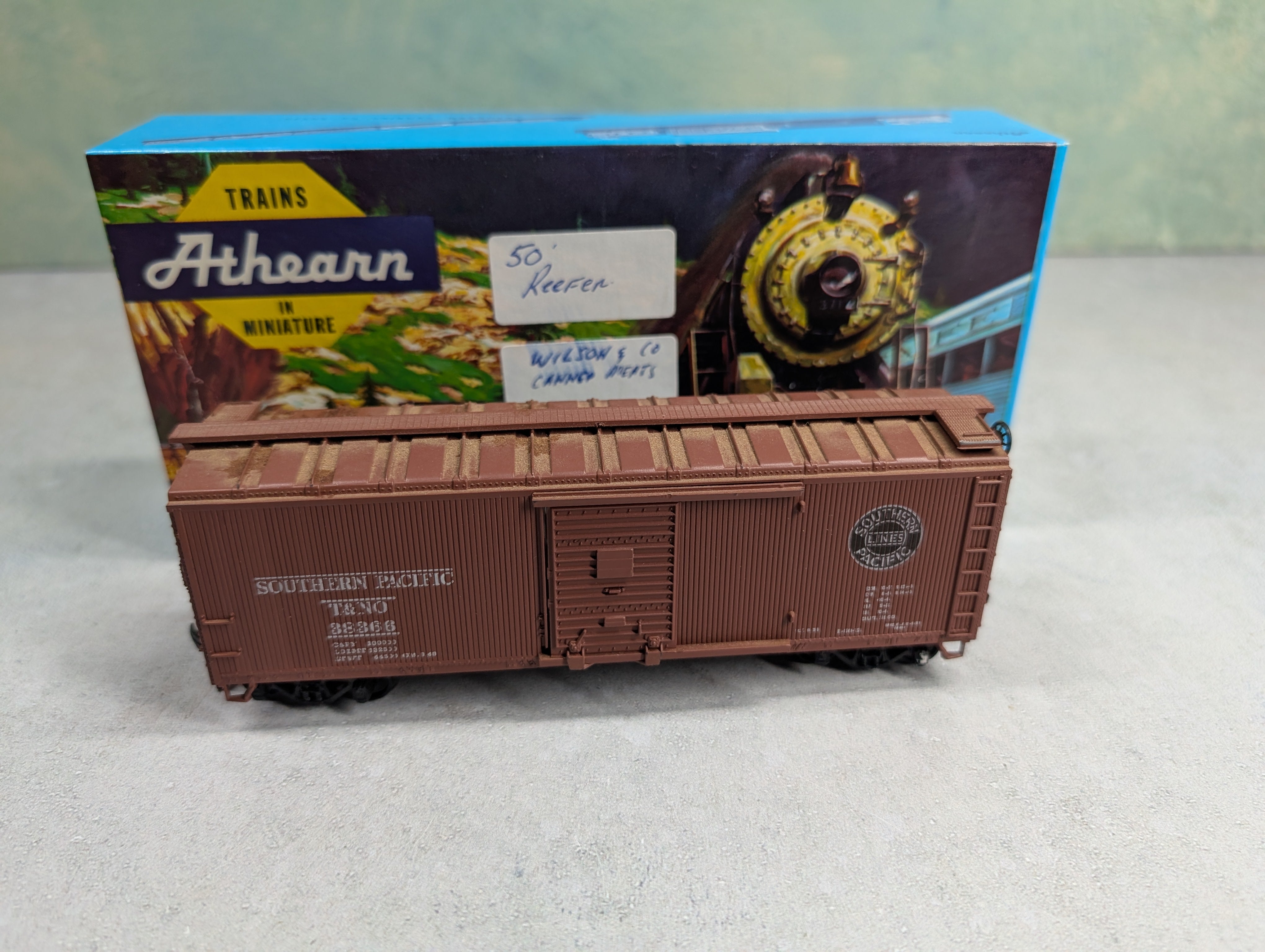 USED Athearn HO Scale 40' Wood Side Box Car Southern Pacific T&NO #38366