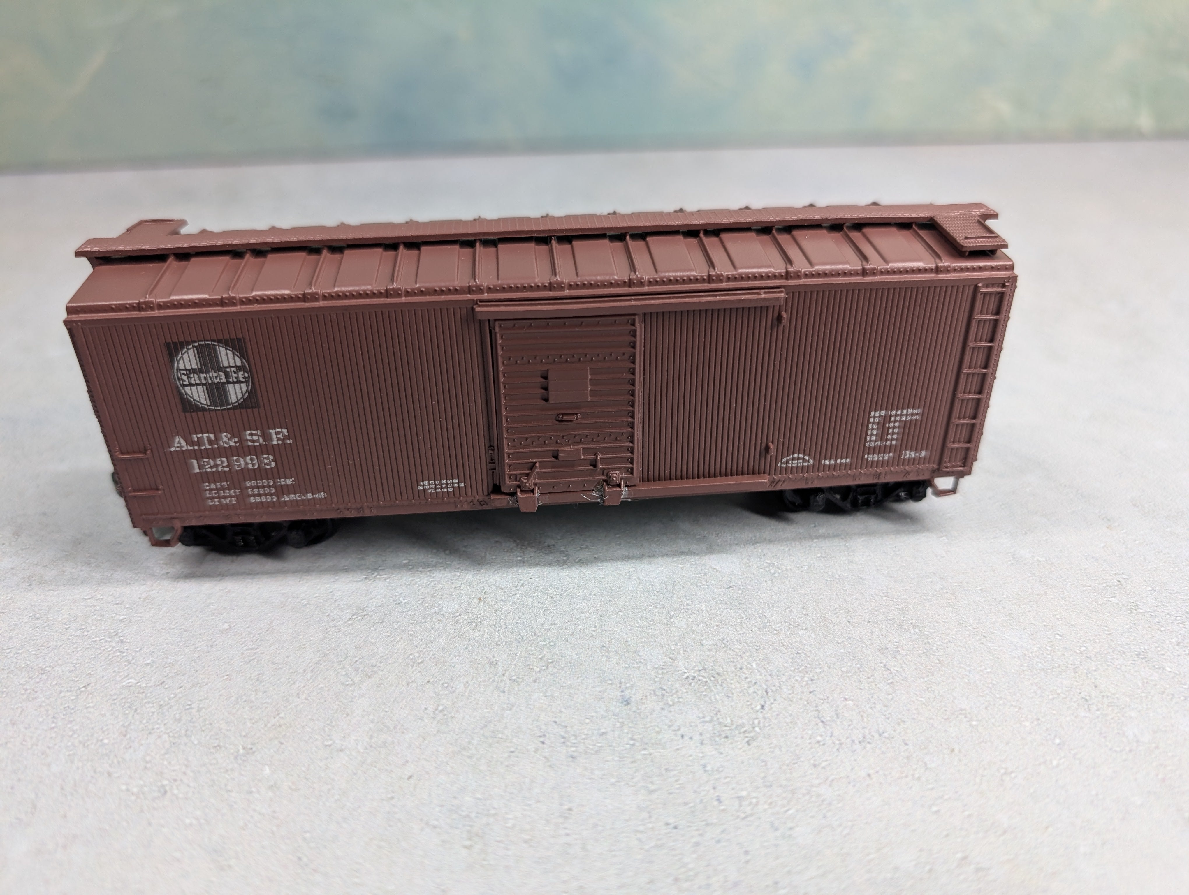 USED Athearn HO Scale 40' Wood Side Box Car Santa Fe ATSF #122998