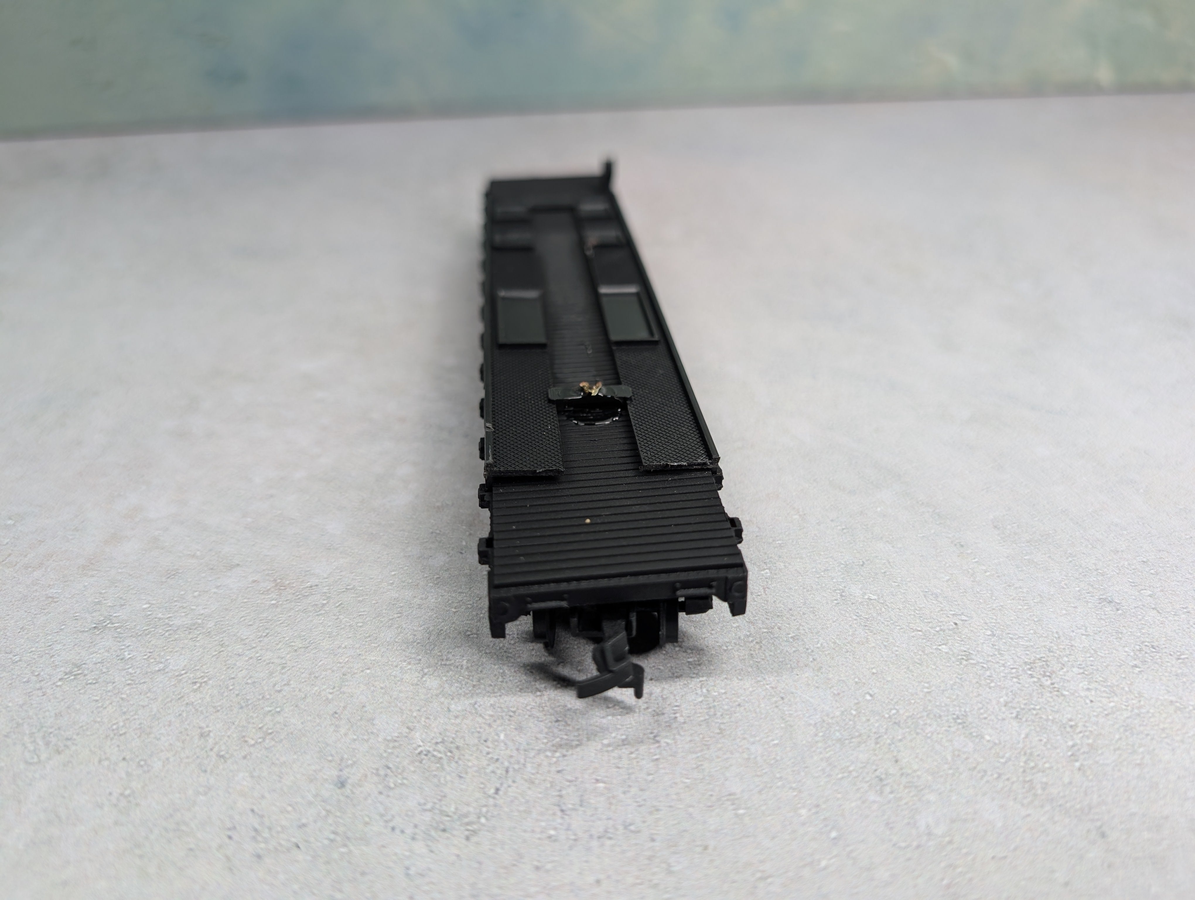 USED HO Scale 50' Flat Car Seaboard Air Line SBD #21195 w/ Boat Load