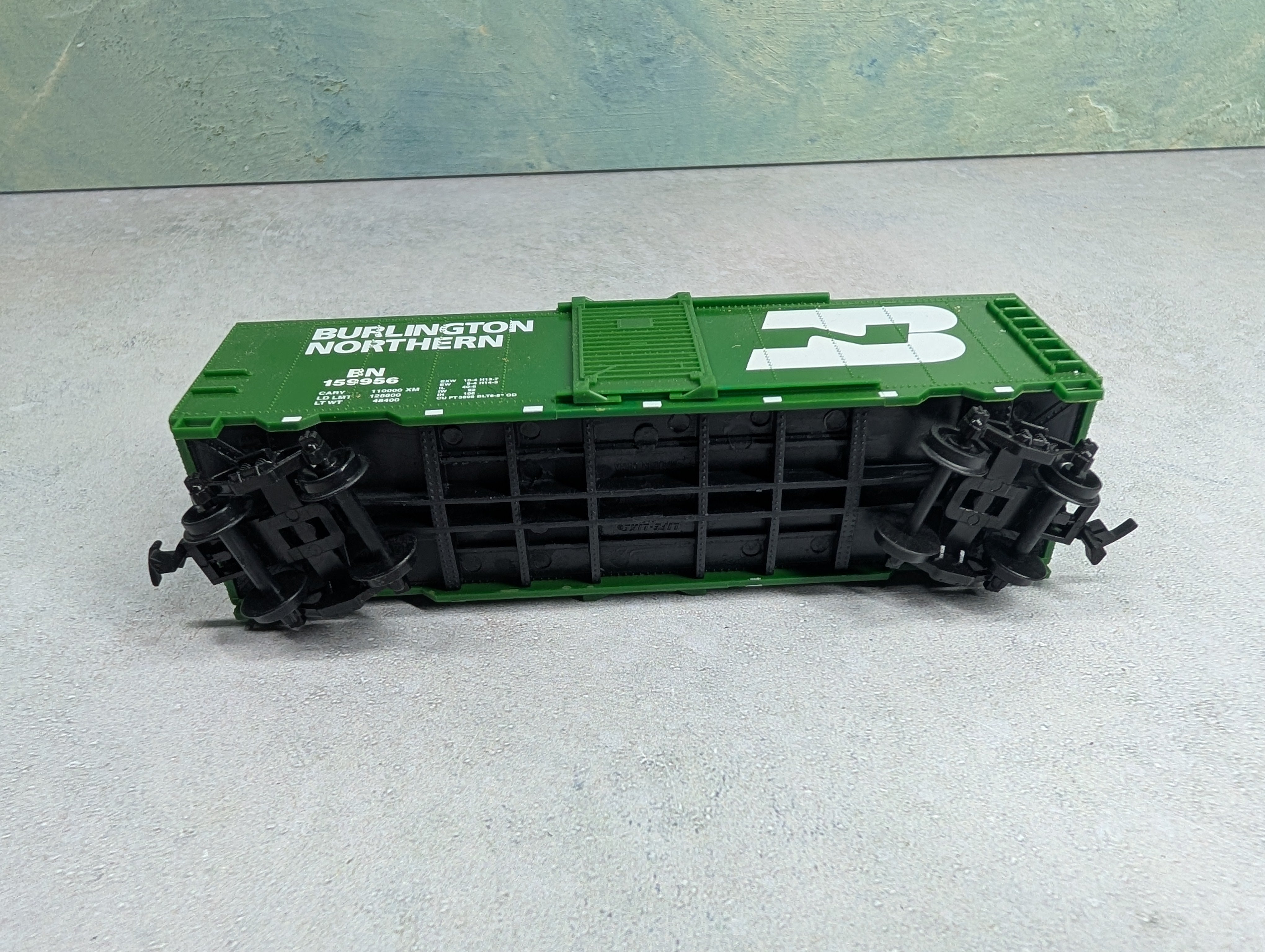 USED Life-Like HO Scale 40' Flat Car Burlington Northern BN #159956