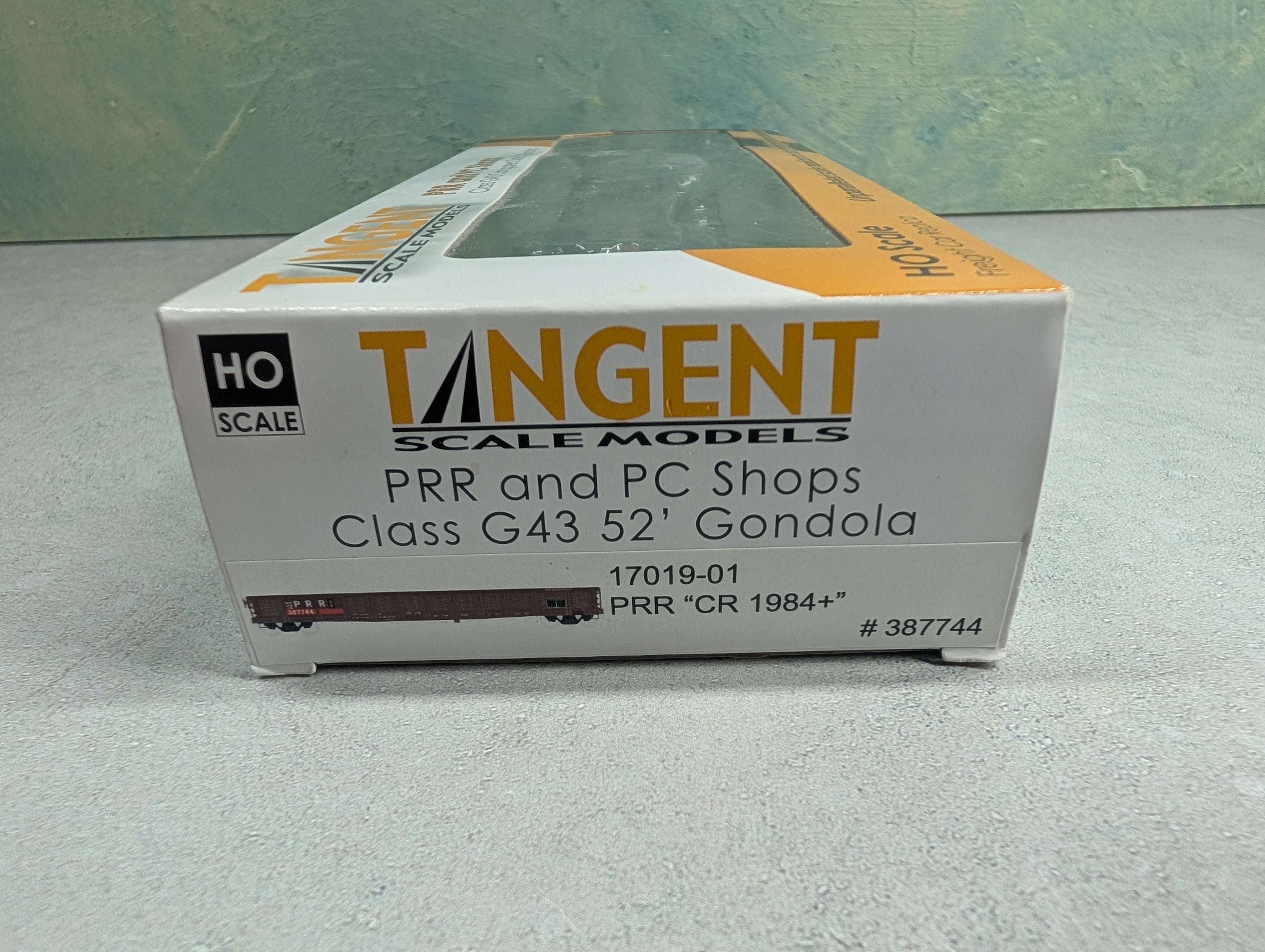 Tangent 17019-01 HO Scale PRR and PC Shops Class G43 52' Gondola Conrail PRR #387744