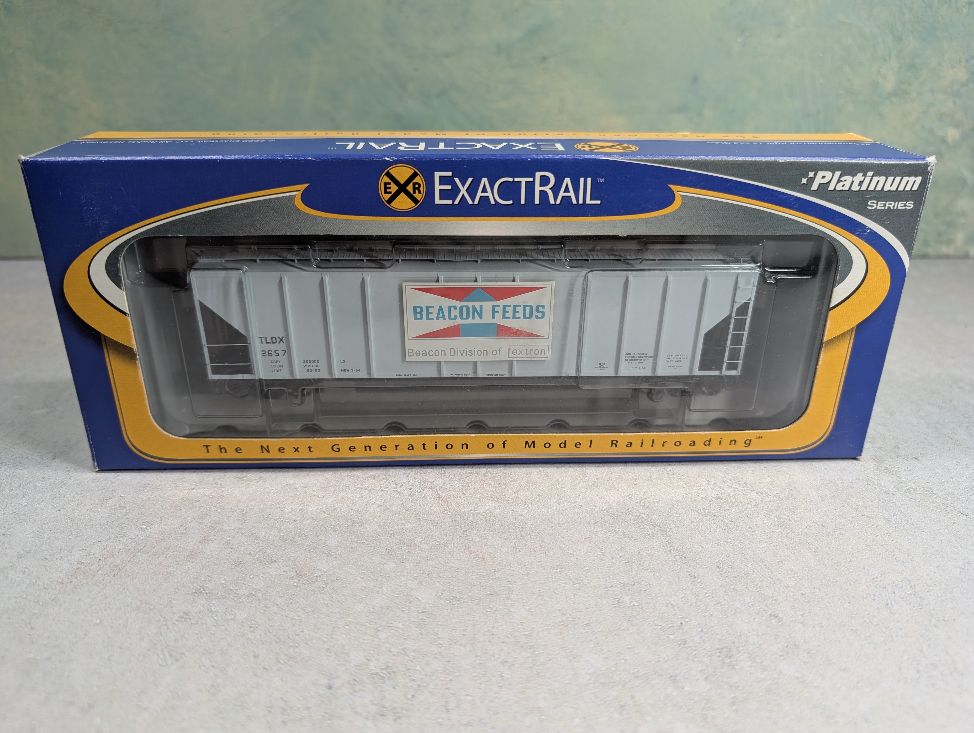 EXACTRAIL EP-80161-3 HO Scale P-S 4427 Grain Hopper Beacon Feeds TLDX #2657