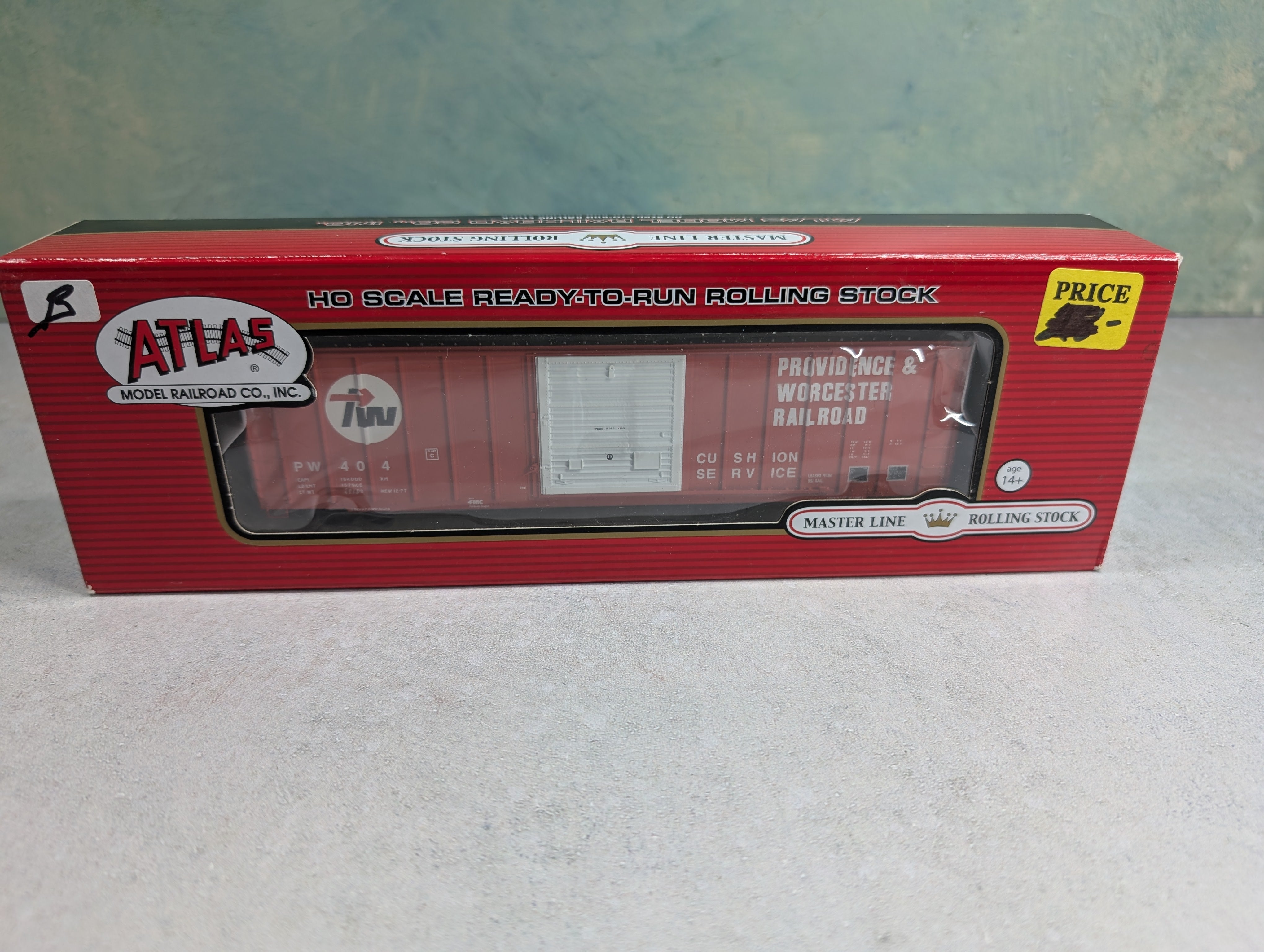 Atlas 20003916 HO Scale FMC 5347 SD Box Car Providence and Worcester Railroad PW #404
