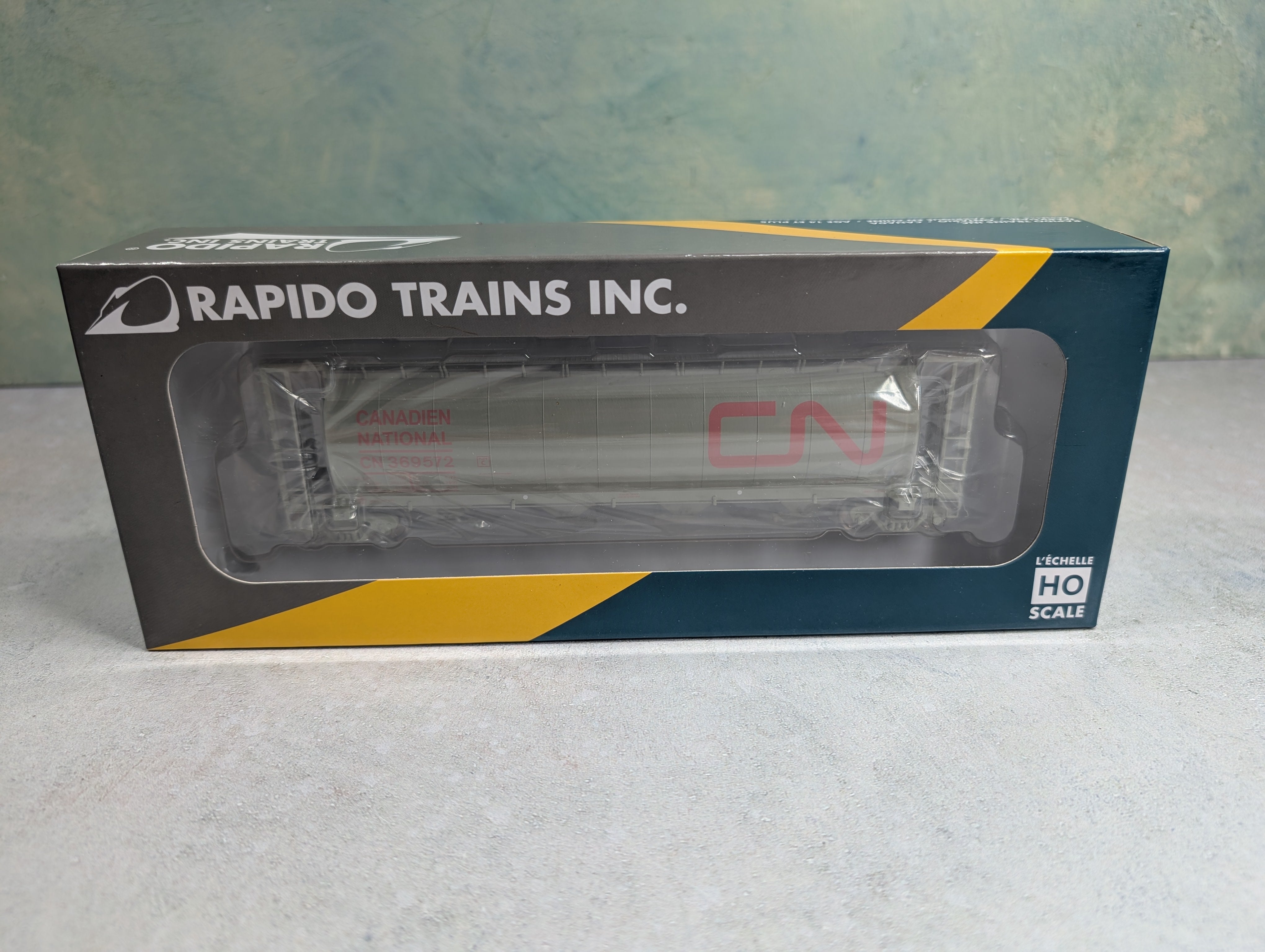 Rapido 127023A HO Scale 3800 CU FT Hopper Canadian National CN #369572 Wet Noodle (Delivery)