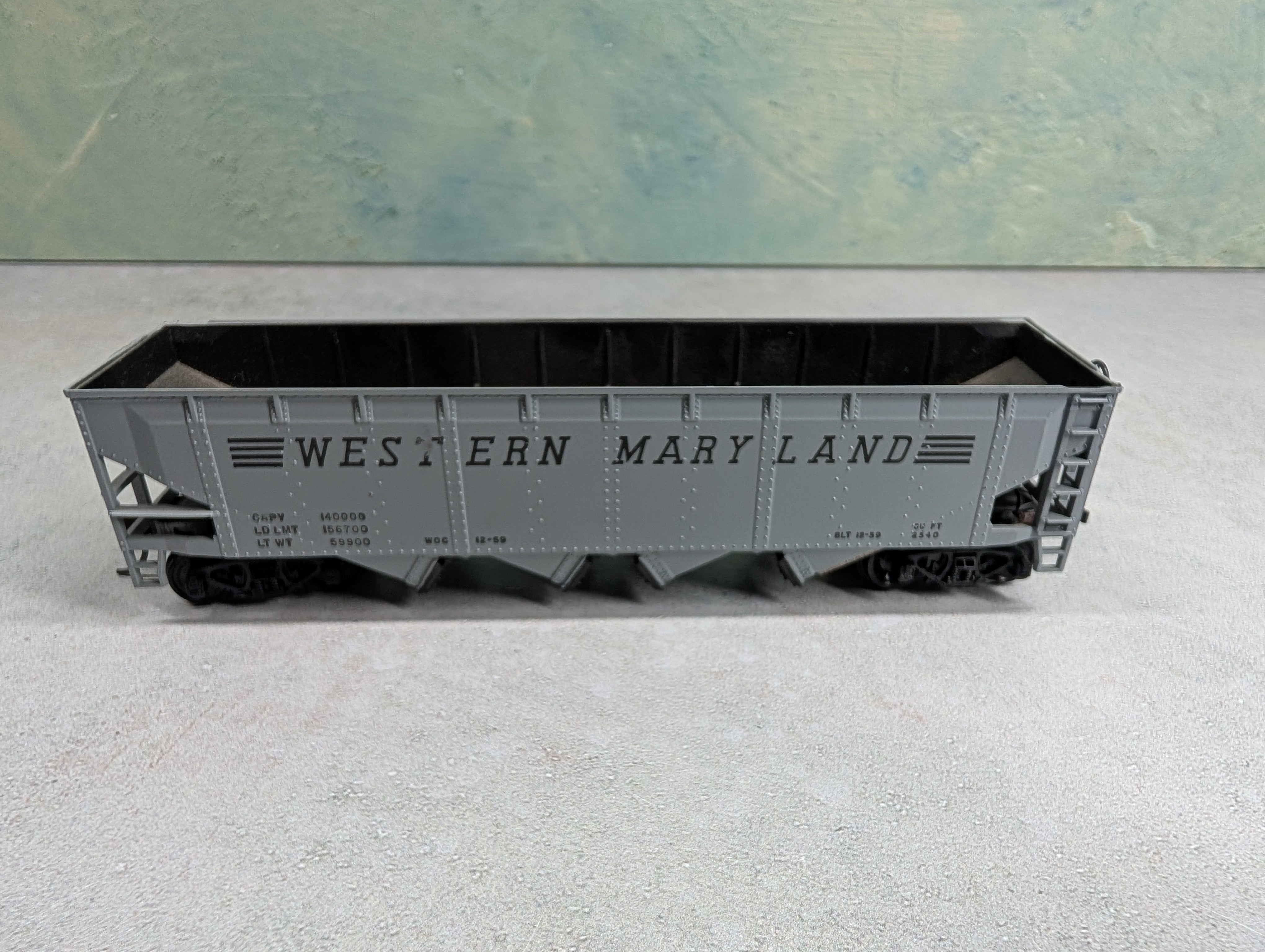 USED Athearn HO Scale Operating Quad Hopper Western Maryland