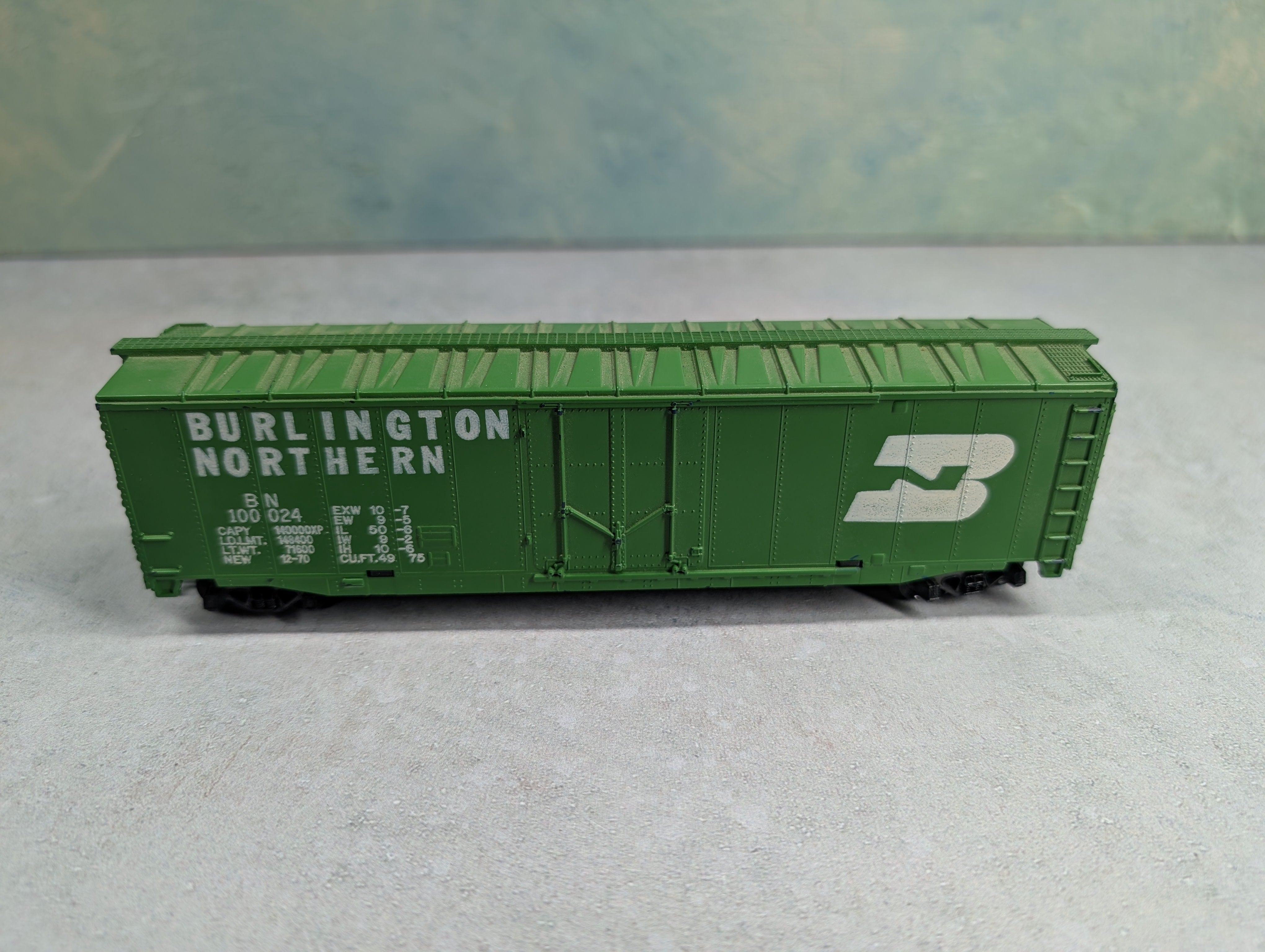USED Tyco HO Scale 50' Box Car Burlington Northern BN #100024