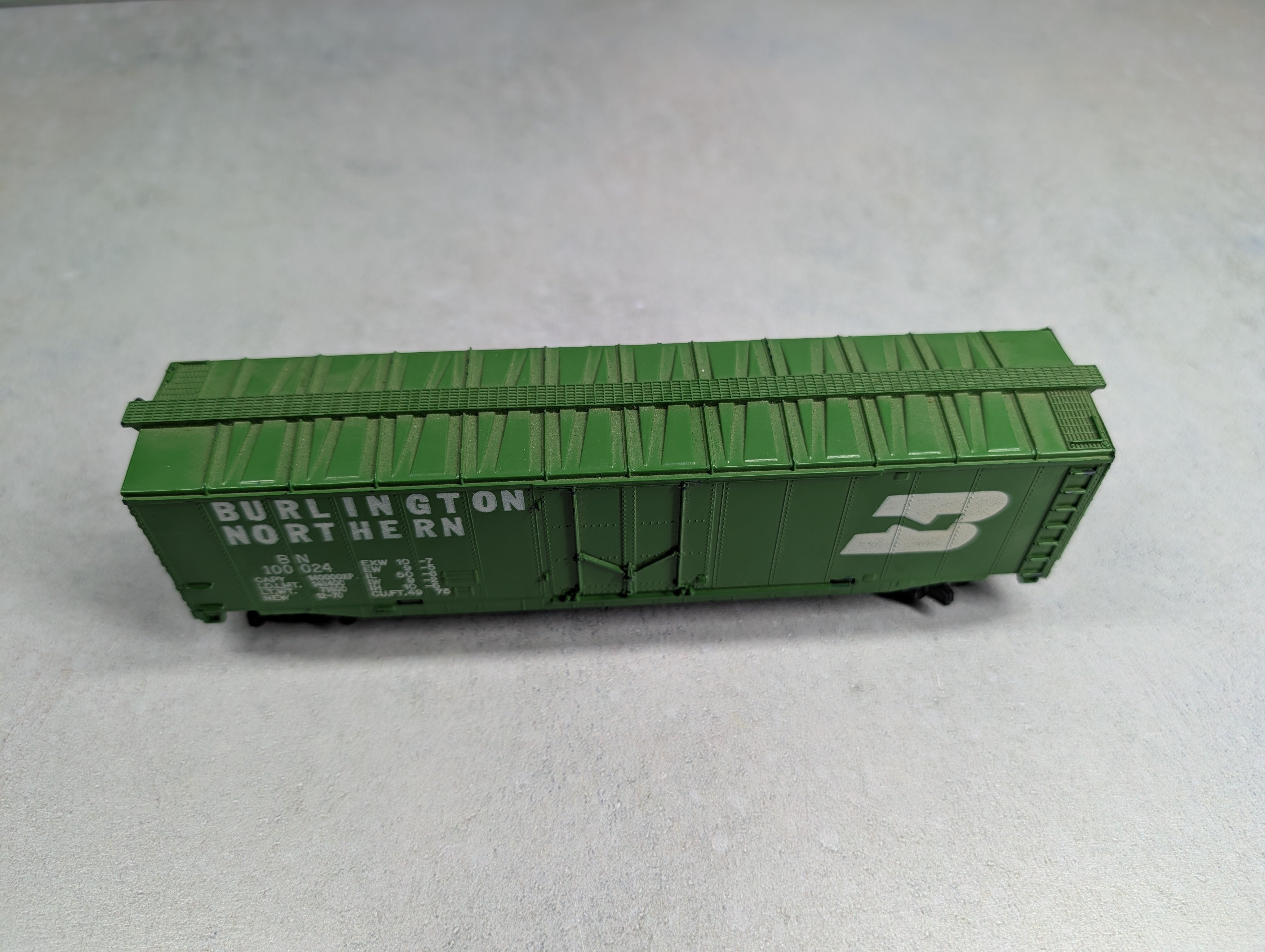 USED Tyco HO Scale 50' Box Car Burlington Northern BN #100024