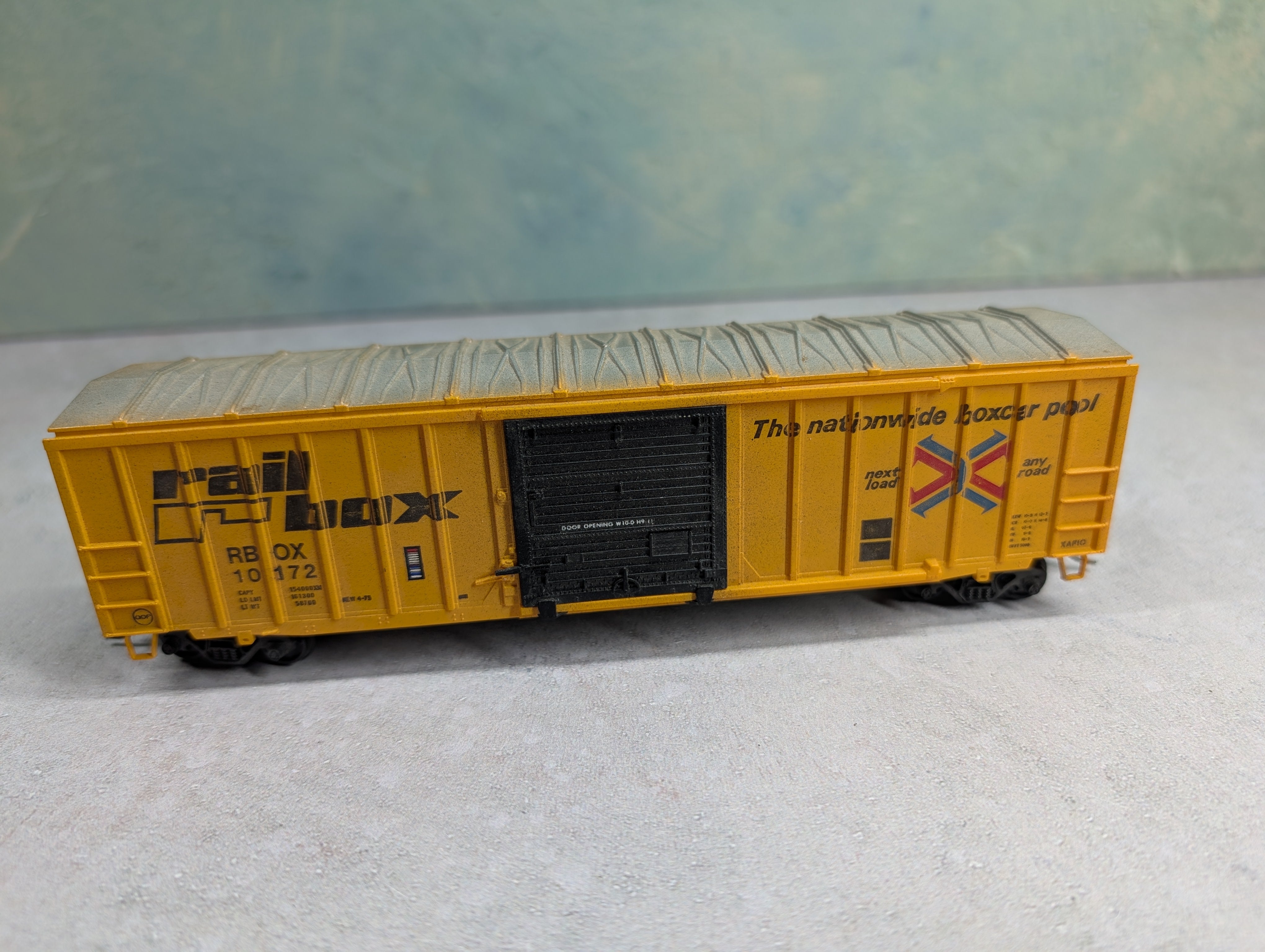 USED Athearn HO Scale 50' Box Car Railbox RBOX #10172 Weathered