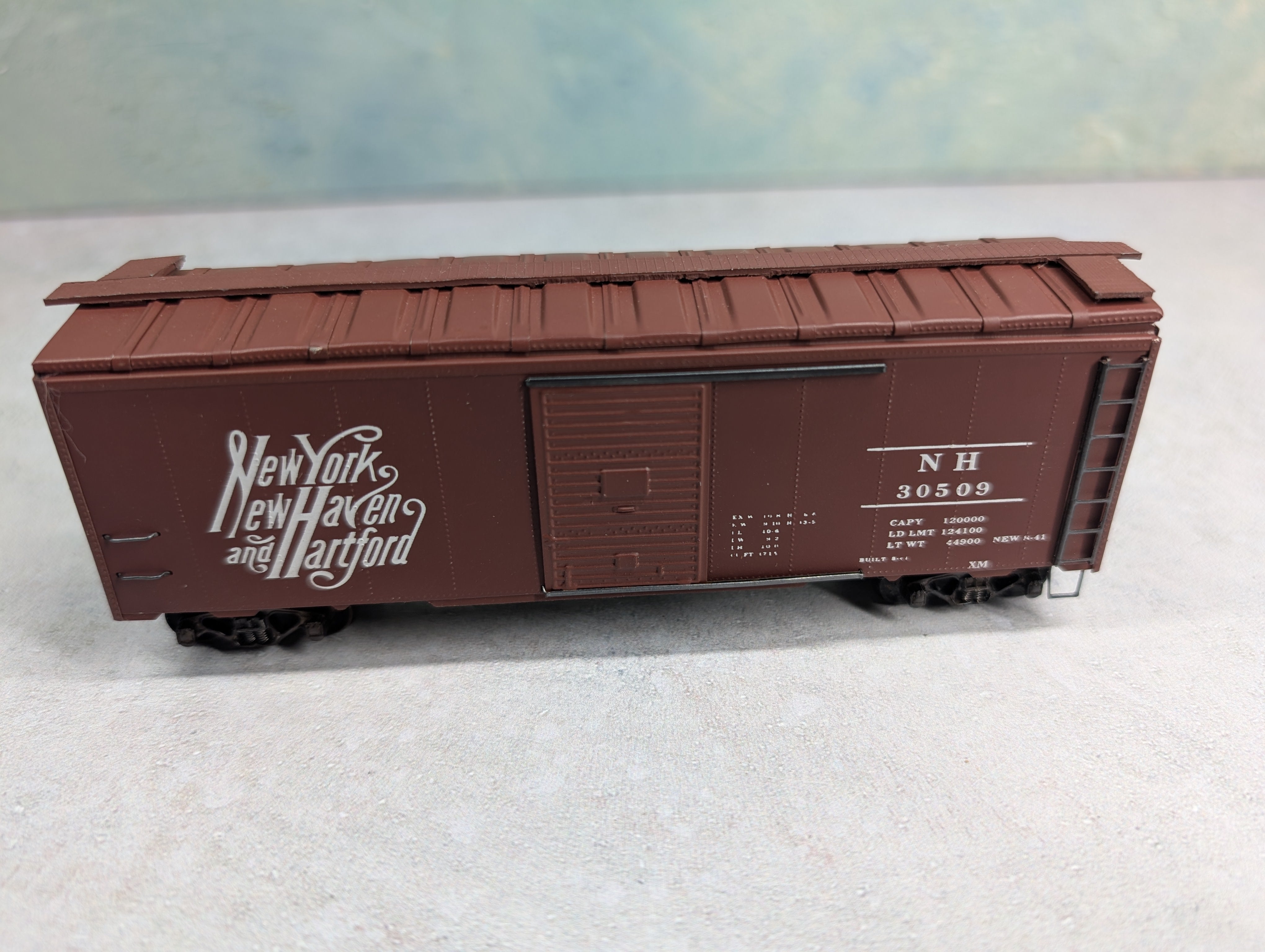 USED HO Scale 40' Box Car Metal New York, New Haven & Hartford NH #30509