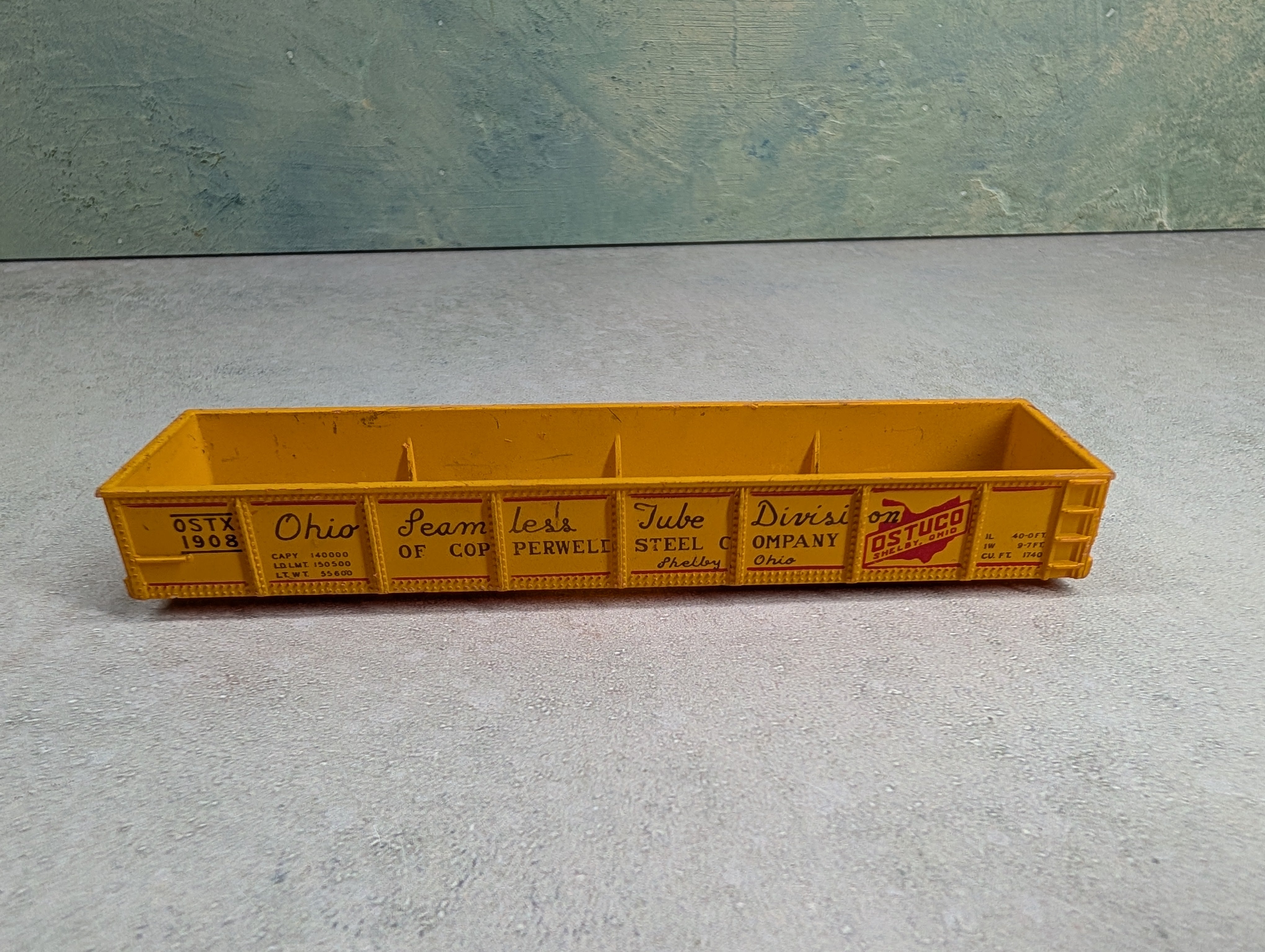 USED Varney HO Scale Gondola RARE Ohio Seamless Tube Division OSTX #1908 Shell Only
