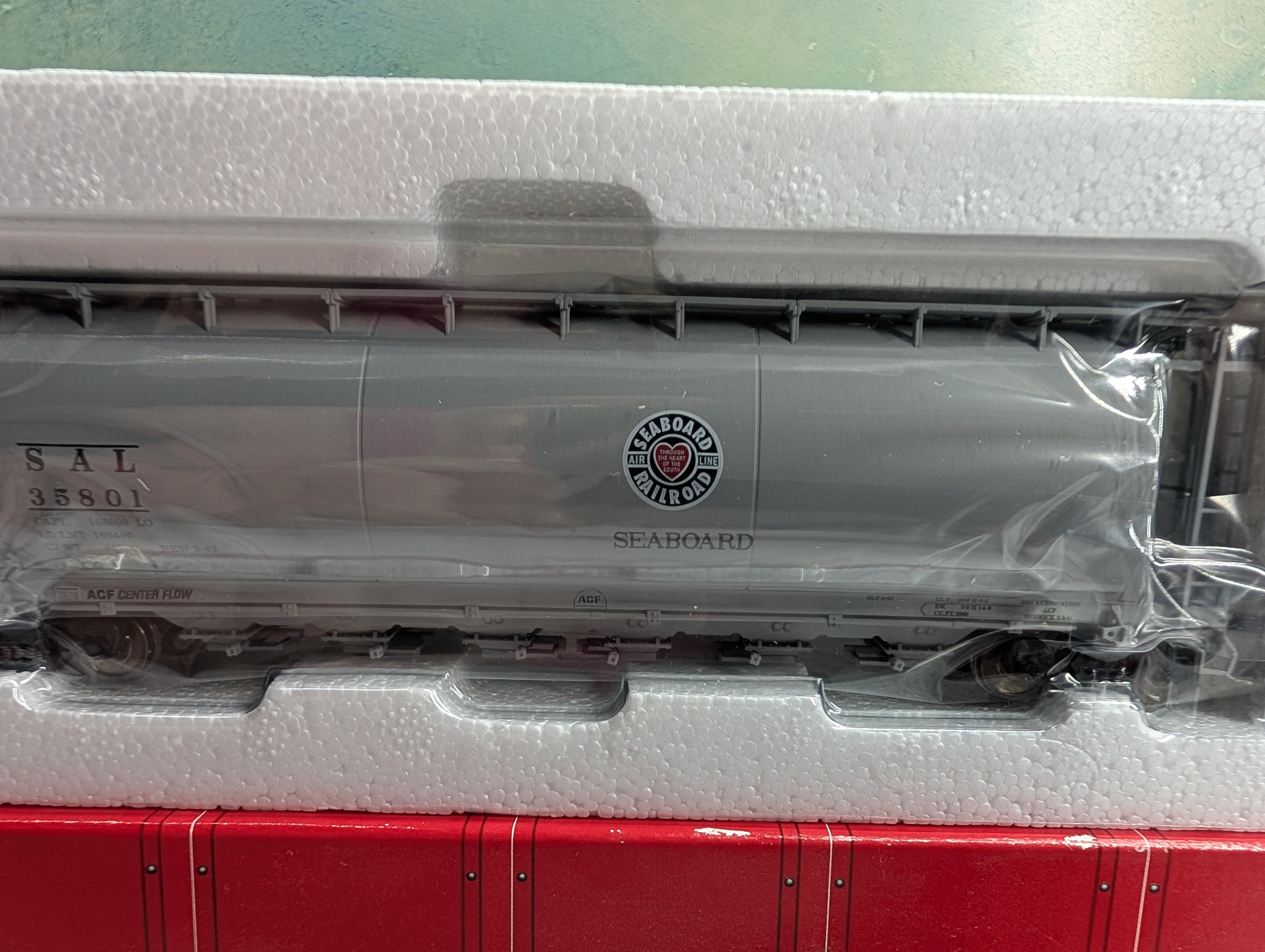 USED Atlas 20090 HO Scale ACF 6 Bay Cylindrical Hopper Seaboard Air Line SAL #35801