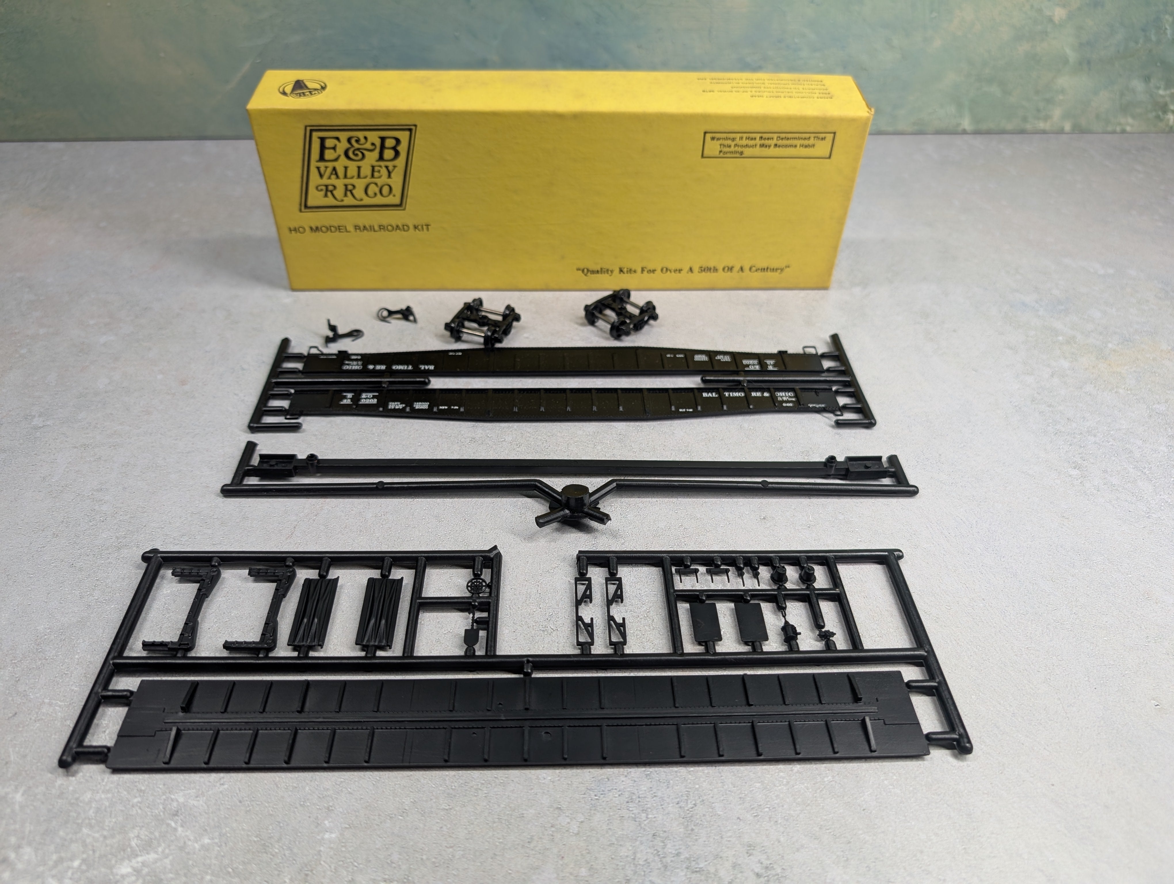 USED E&B Valley HO Scale 65' Mill Gondola Baltimore and Ohio B&O #450203 KIT